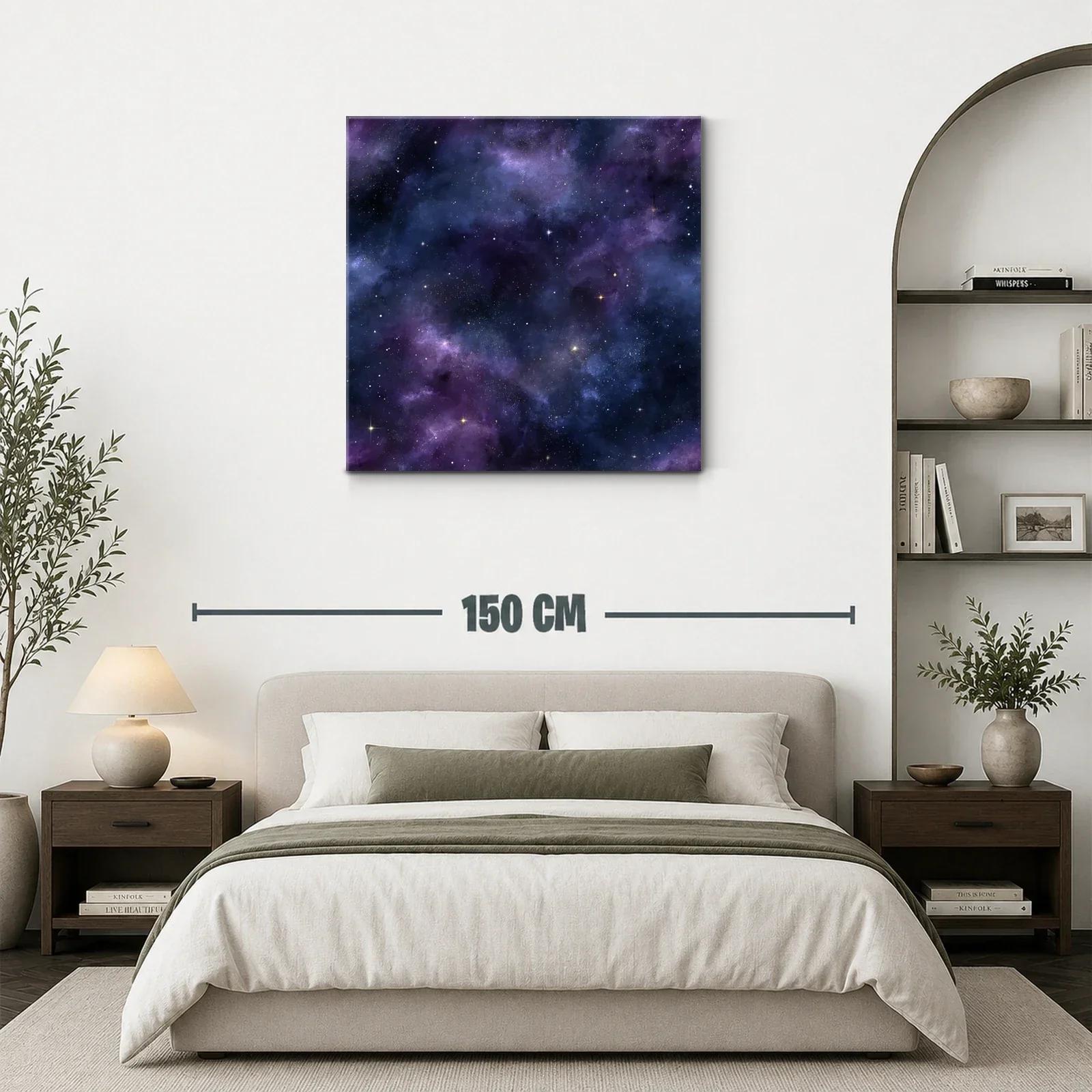 Cuadro de galaxia con tonos morados y azul oscuro — miniatura 3
