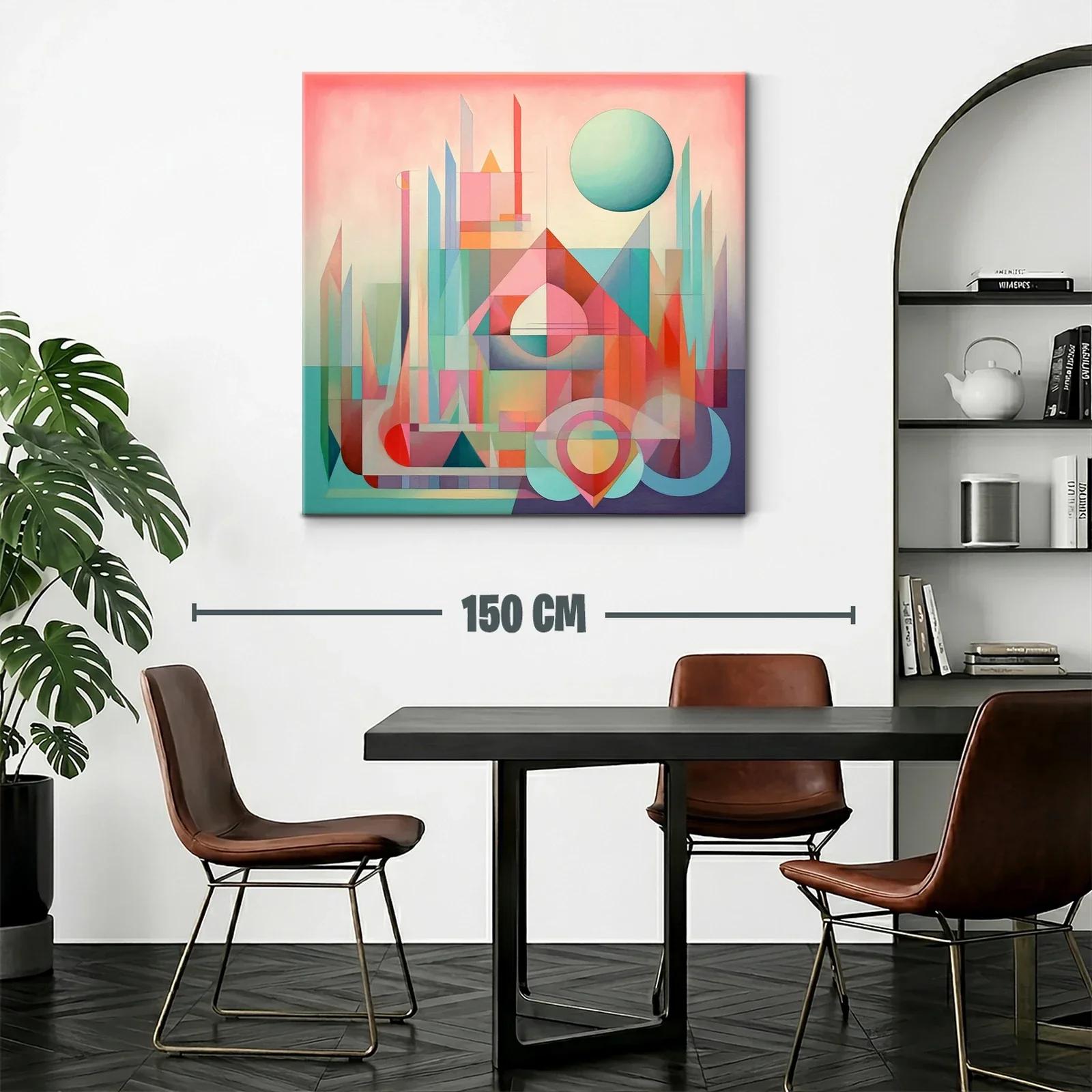 Composición abstracta con formas geométricas y tonos pastel — miniatura 2