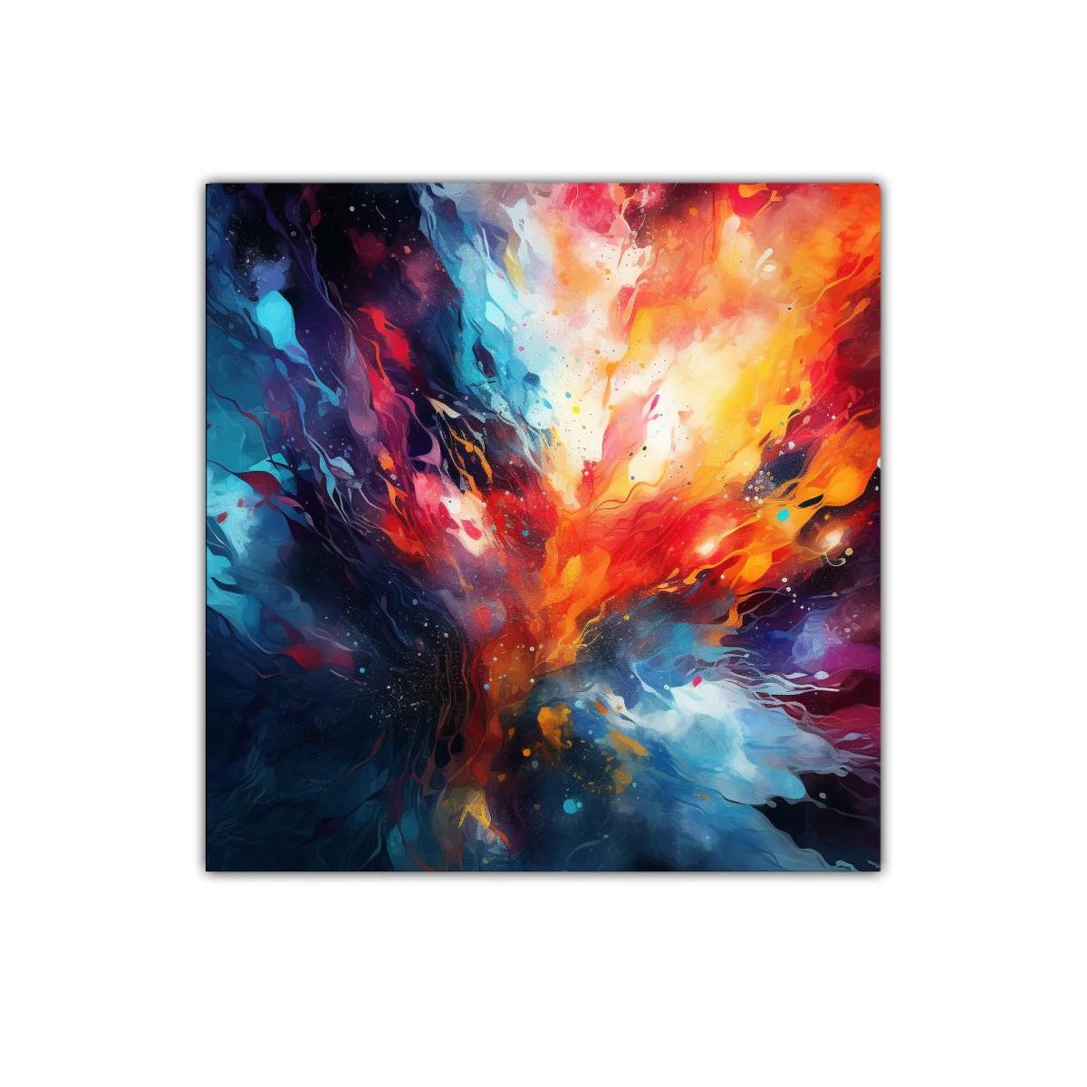 Explosión de color vibrante llena de energía y movimiento