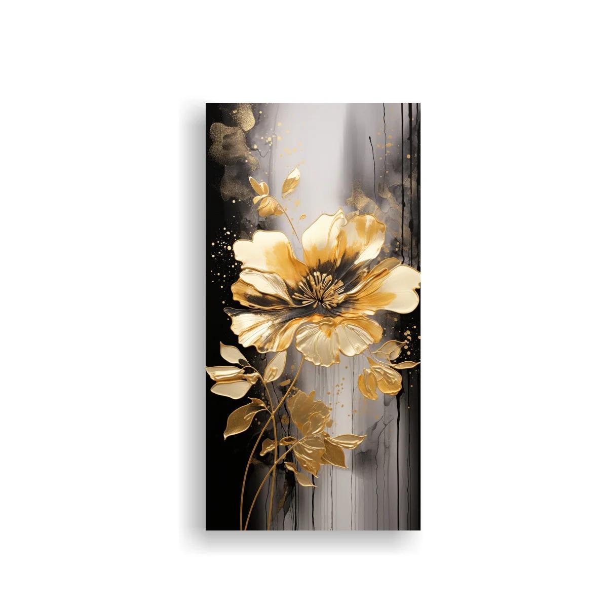 Cuadro flor dorada con fondo oscuro — imagen principal