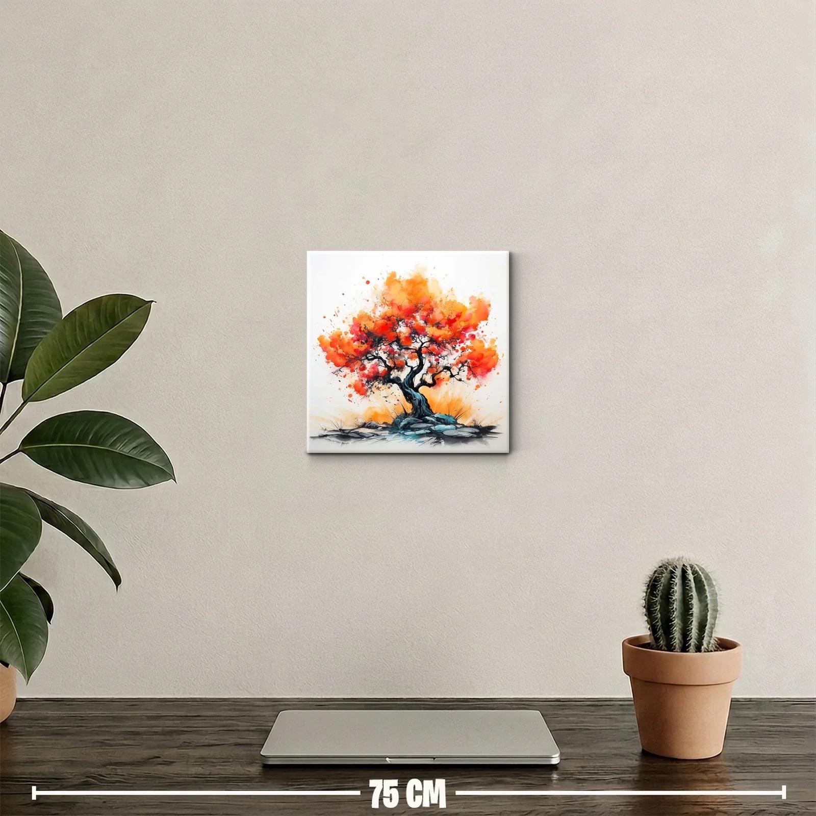 Árbol vibrante con tonos cálidos y energía dinámica — miniatura 2