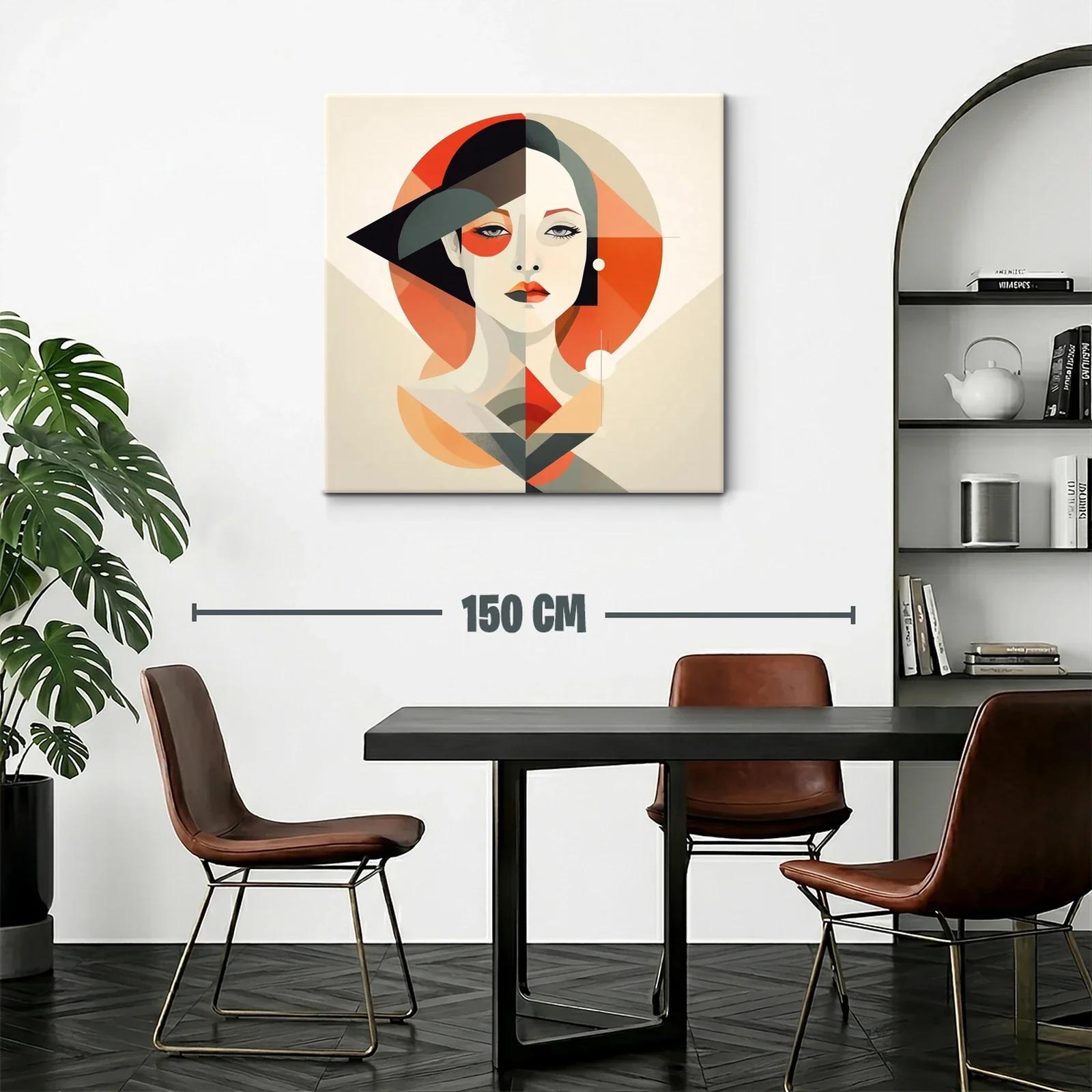 Retrato geométrico de mujer con estilo moderno y audaz — miniatura 2