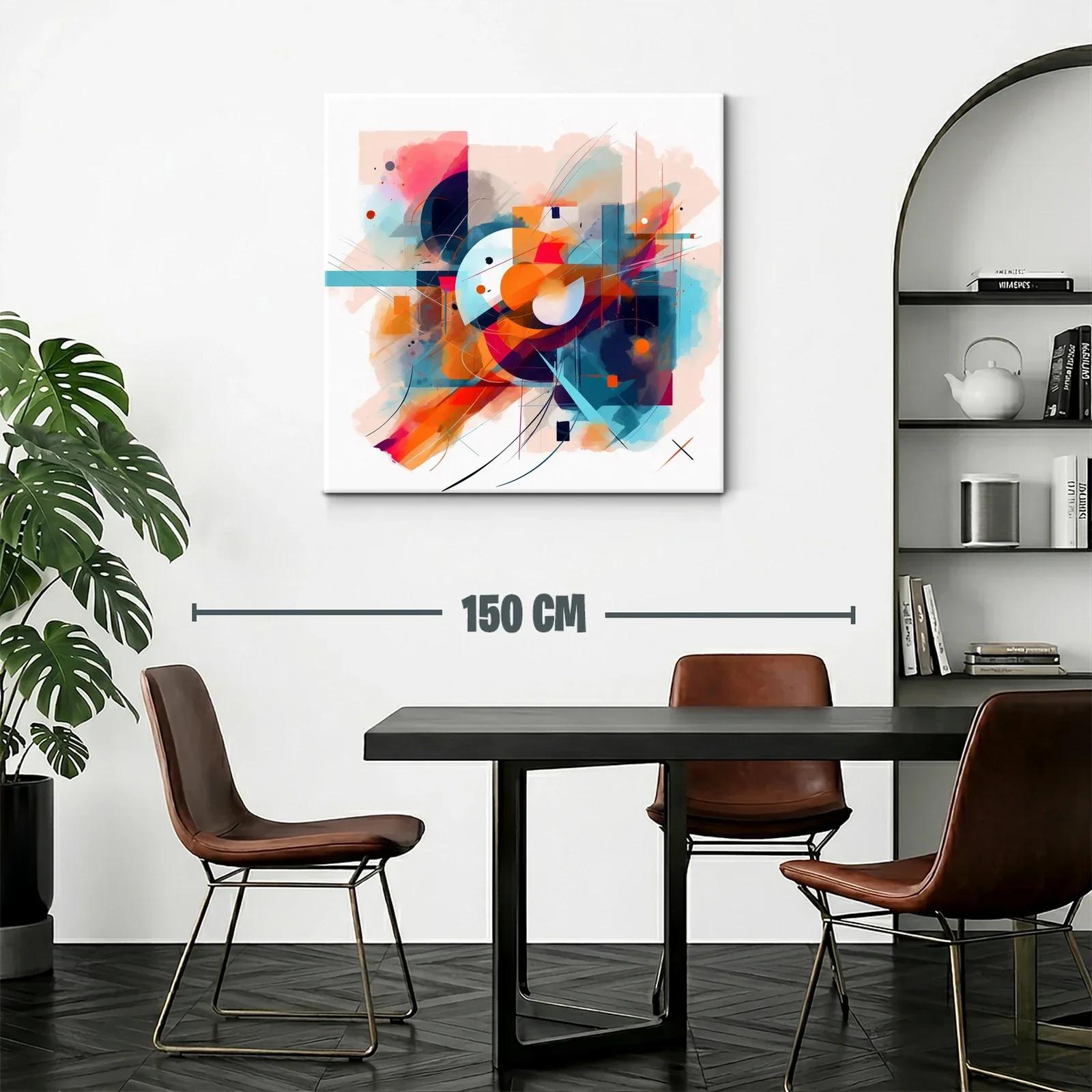 Composición abstracta en tonos vivos y formas geométricas — miniatura 2