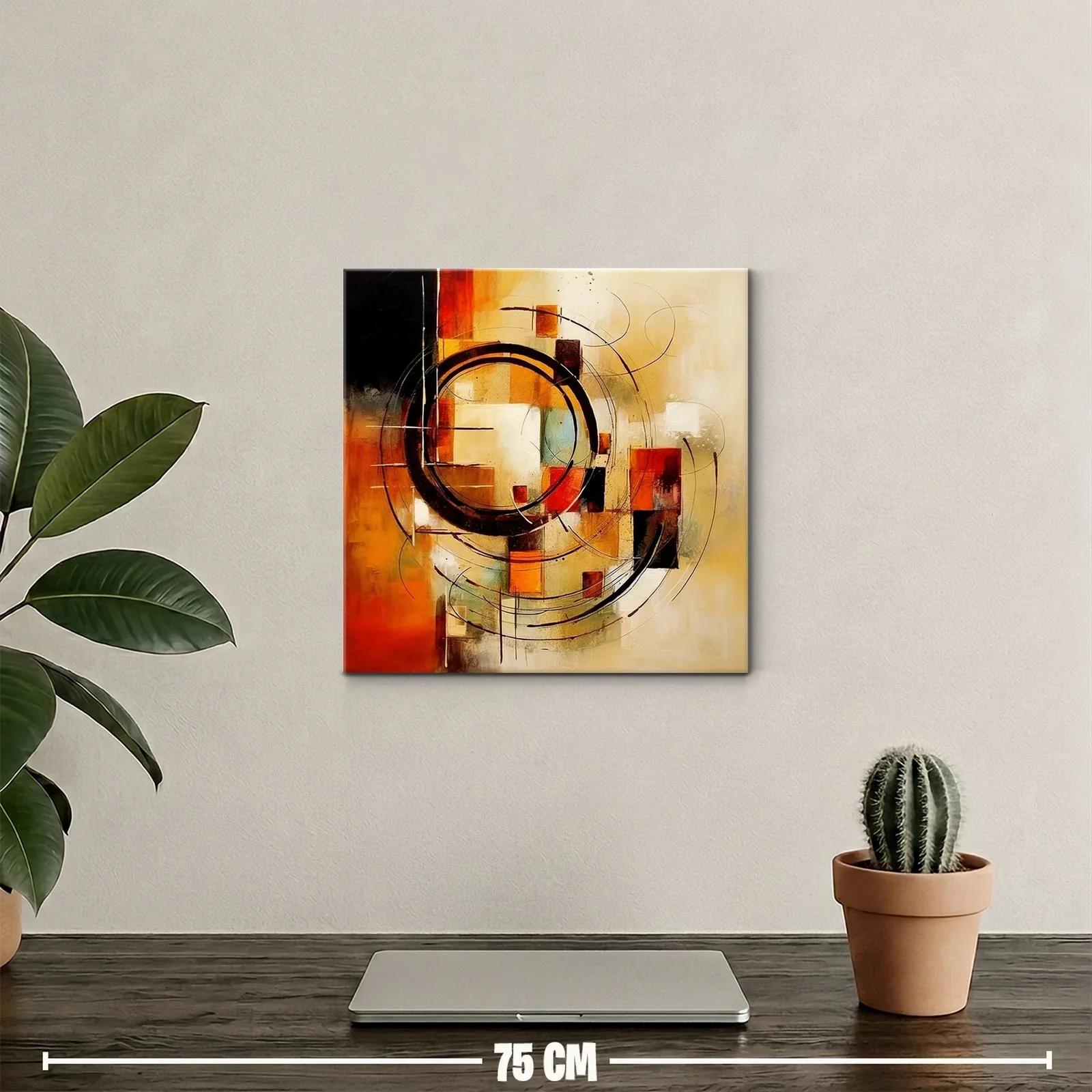Composición abstracta con líneas circulares y formas geométricas — miniatura 2