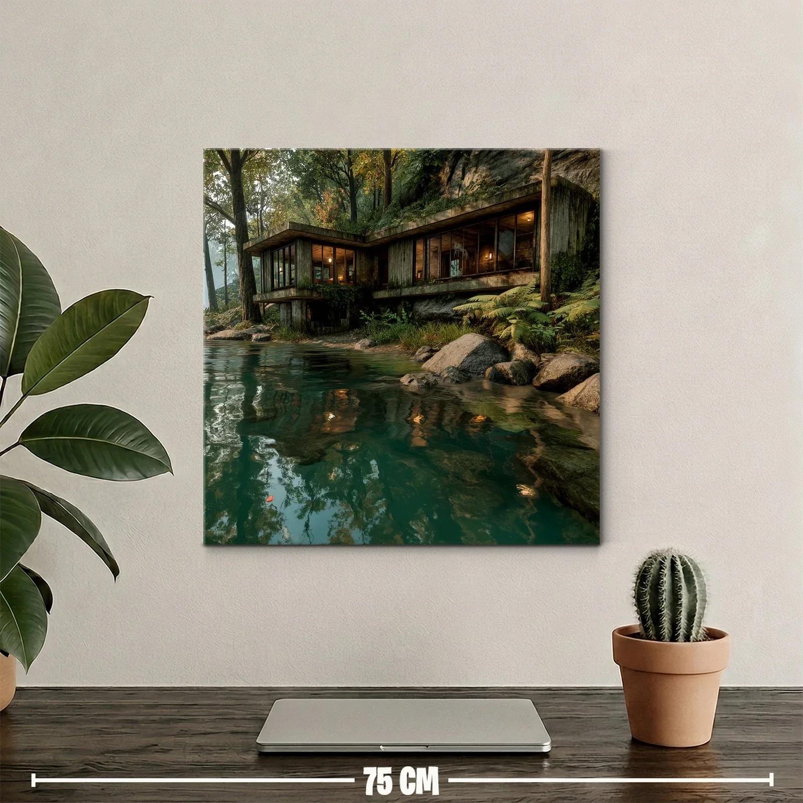Refugio junto al lago entre la naturaleza exuberante — miniatura 2