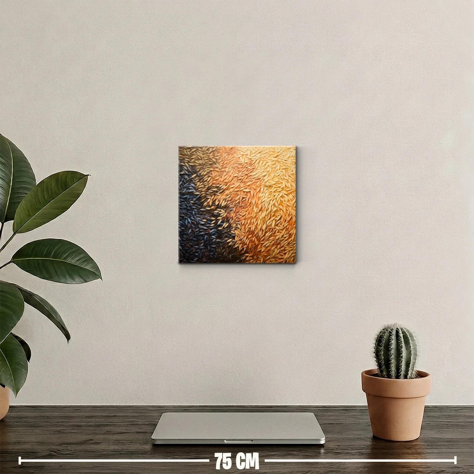 Cuadro decorativo con patrones naturales en tonos cálidos — miniatura 2