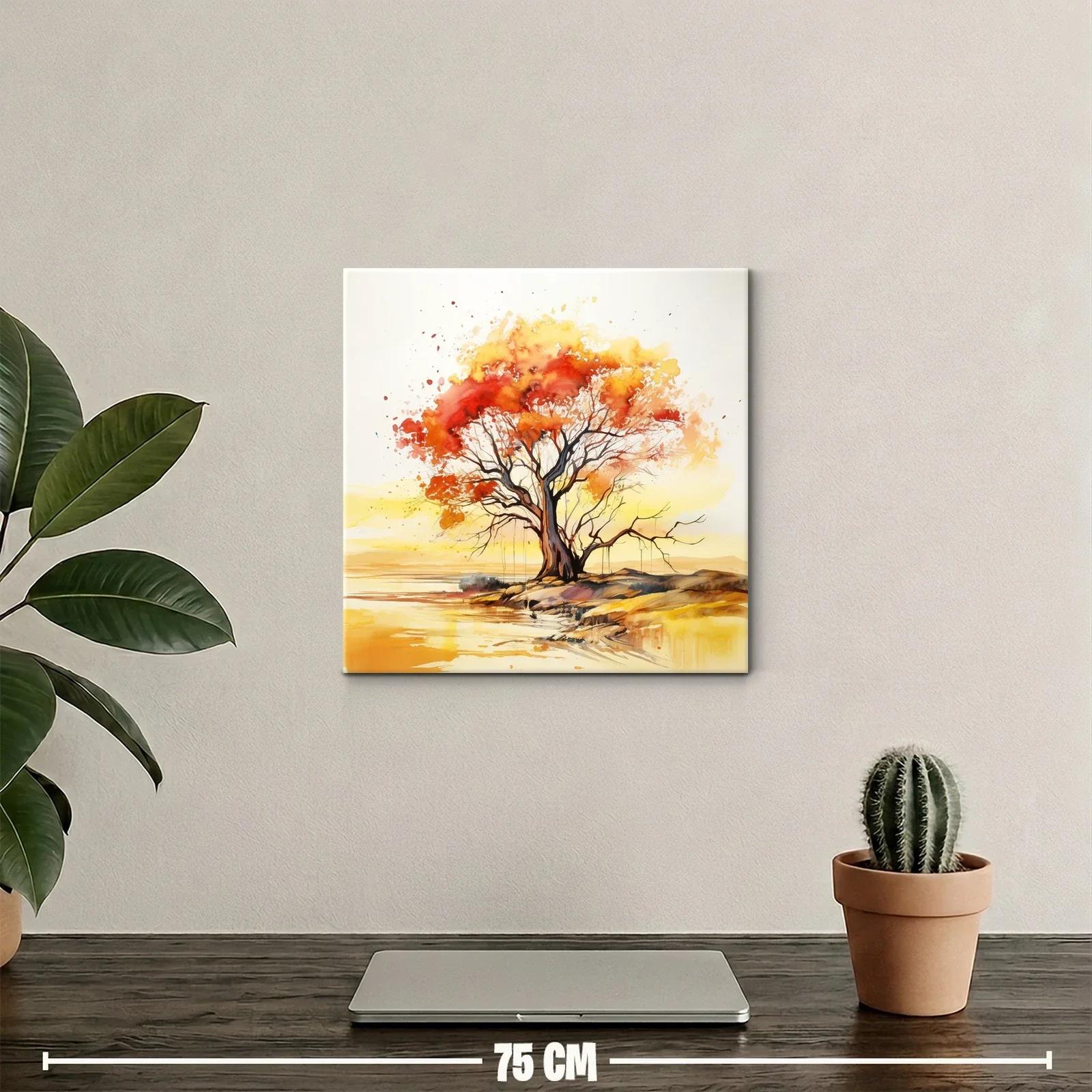 Árbol en otoño con tonos cálidos y vibrantes — miniatura 2