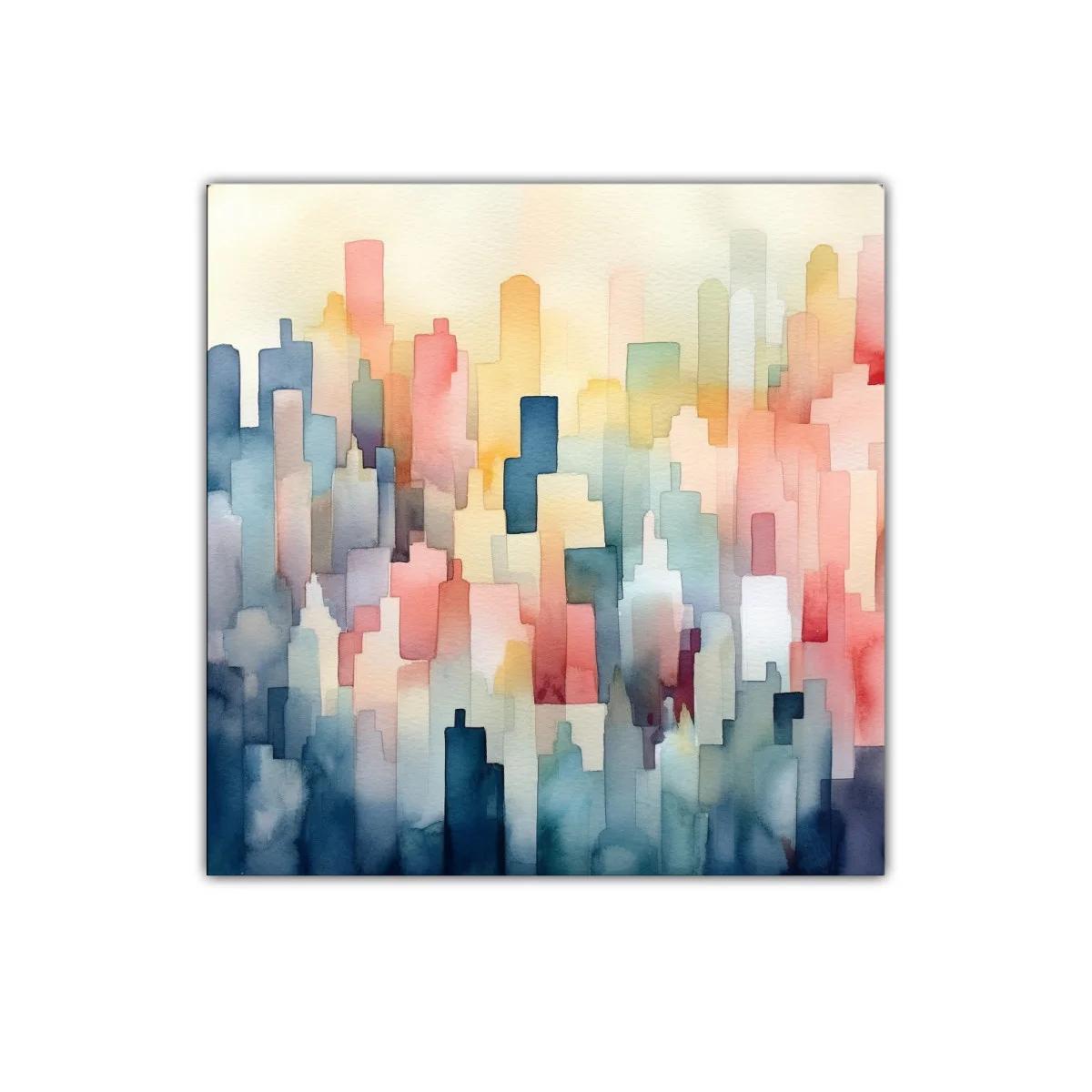 Composición abstracta de formas urbanas en tonos suaves — imagen principal