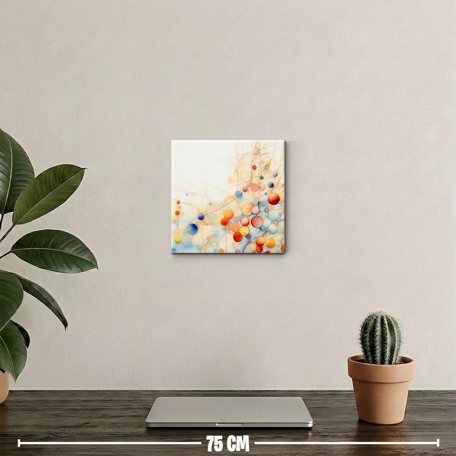 Composición abstracta de esferas en tonos cálidos y fríos — miniatura 2
