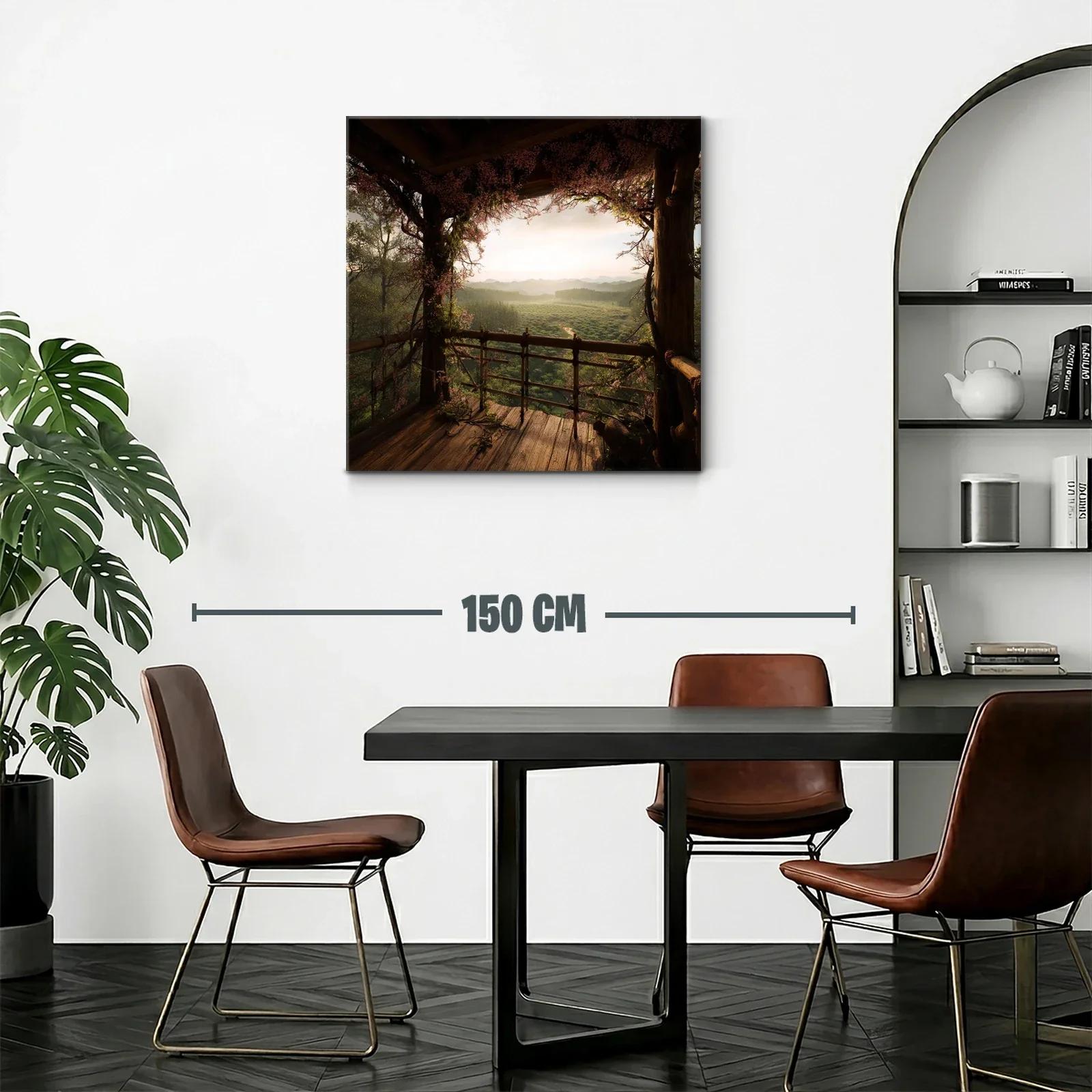 Vistas Naturales Desde Terraza Entre Flores y Madera — miniatura 2