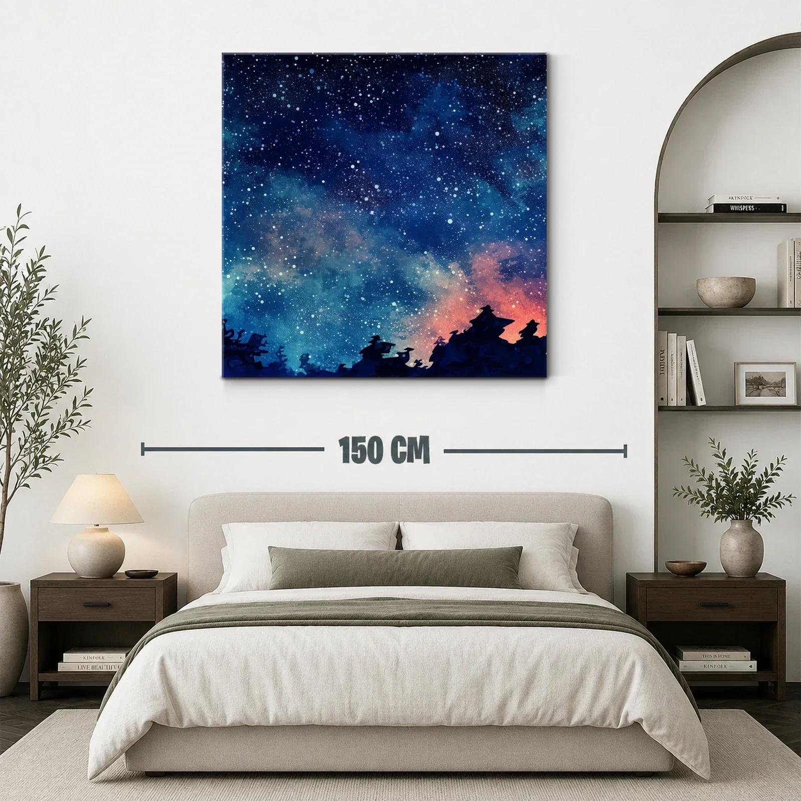 Cielo Estrellado con Siluetas de Montañas al Atardecer — miniatura 3