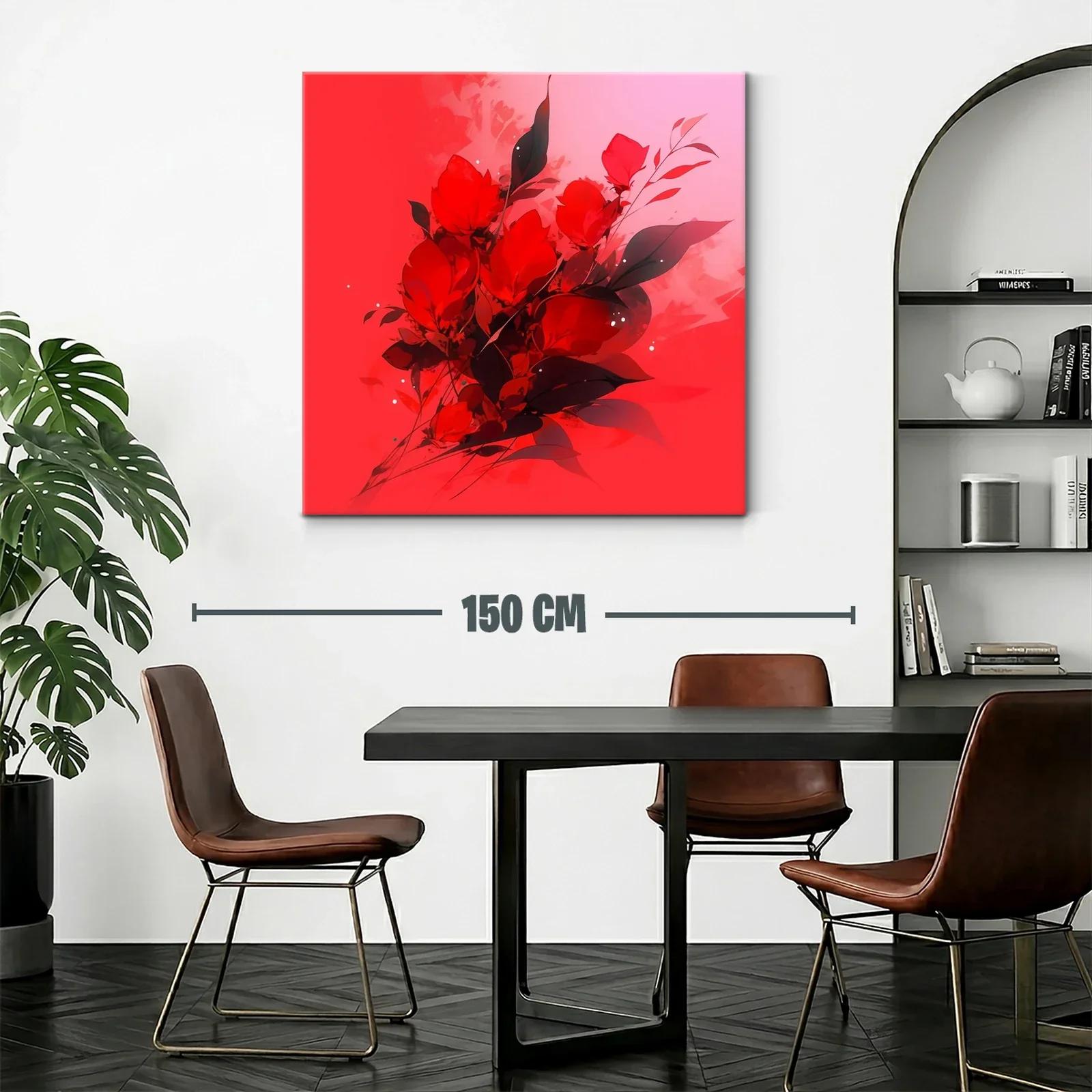 Elegante composición floral con intensos tonos rojos y negros — miniatura 2