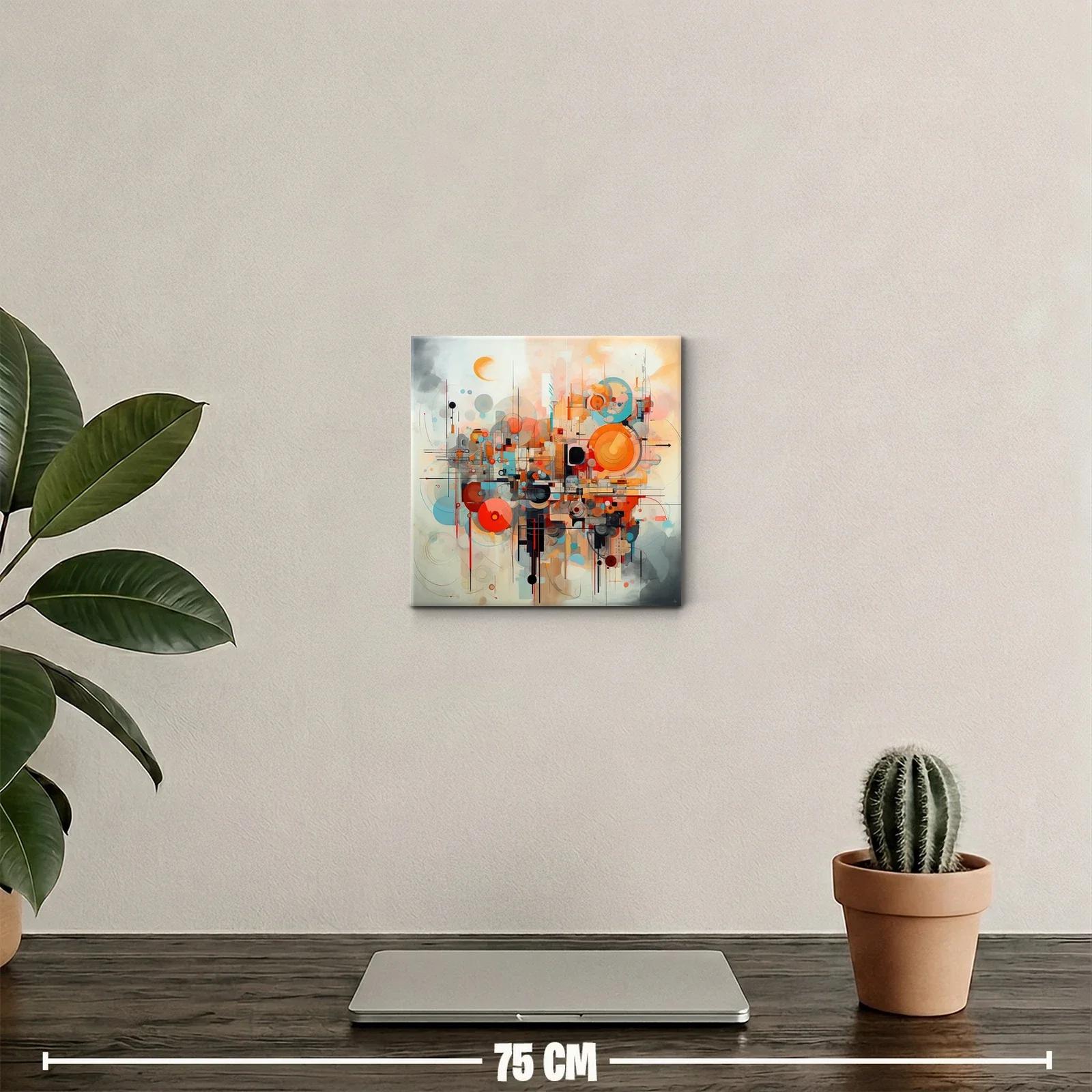 Composición abstracta con formas circulares y líneas geométricas — miniatura 2