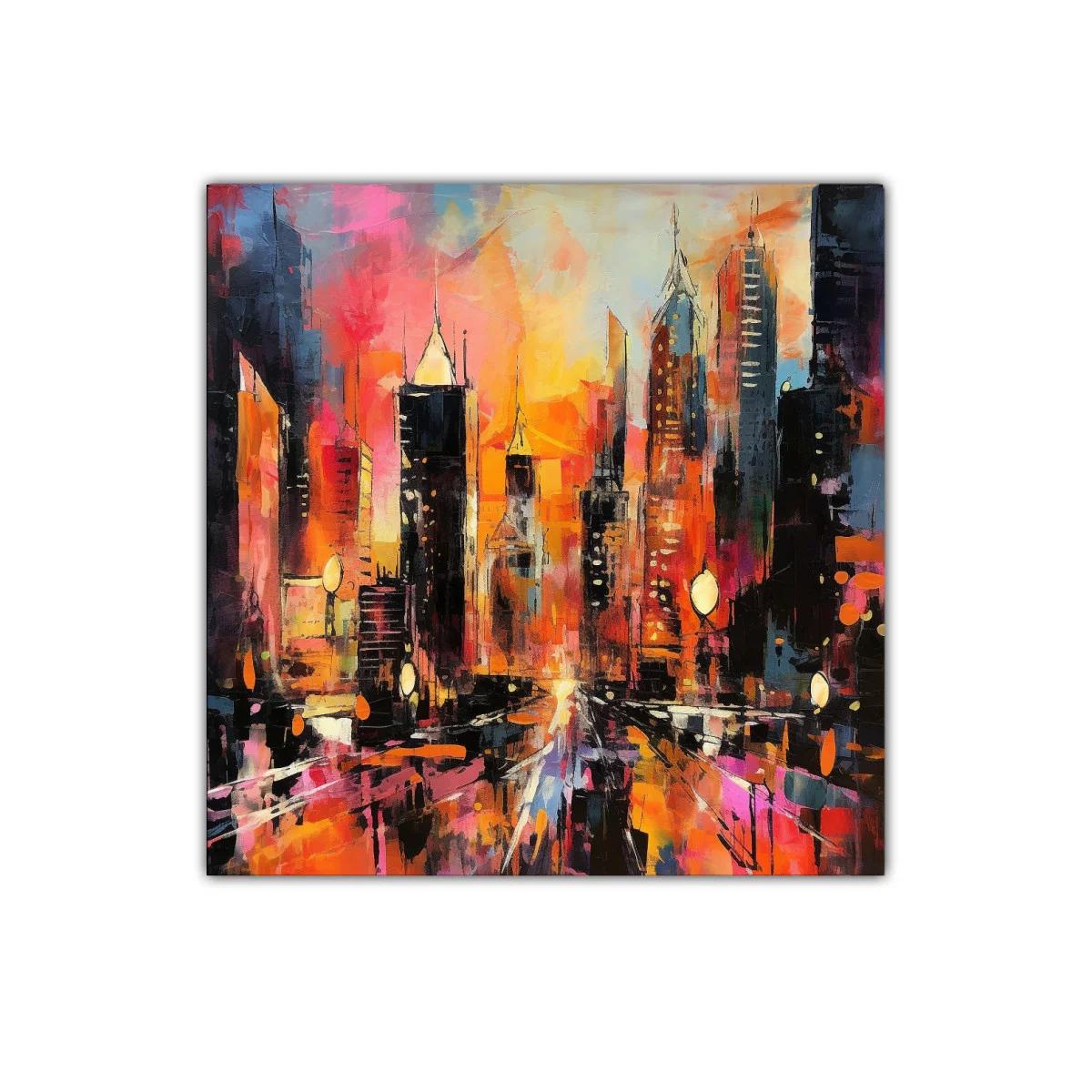 Atardecer vibrante en ciudad moderna llena de energía — imagen principal