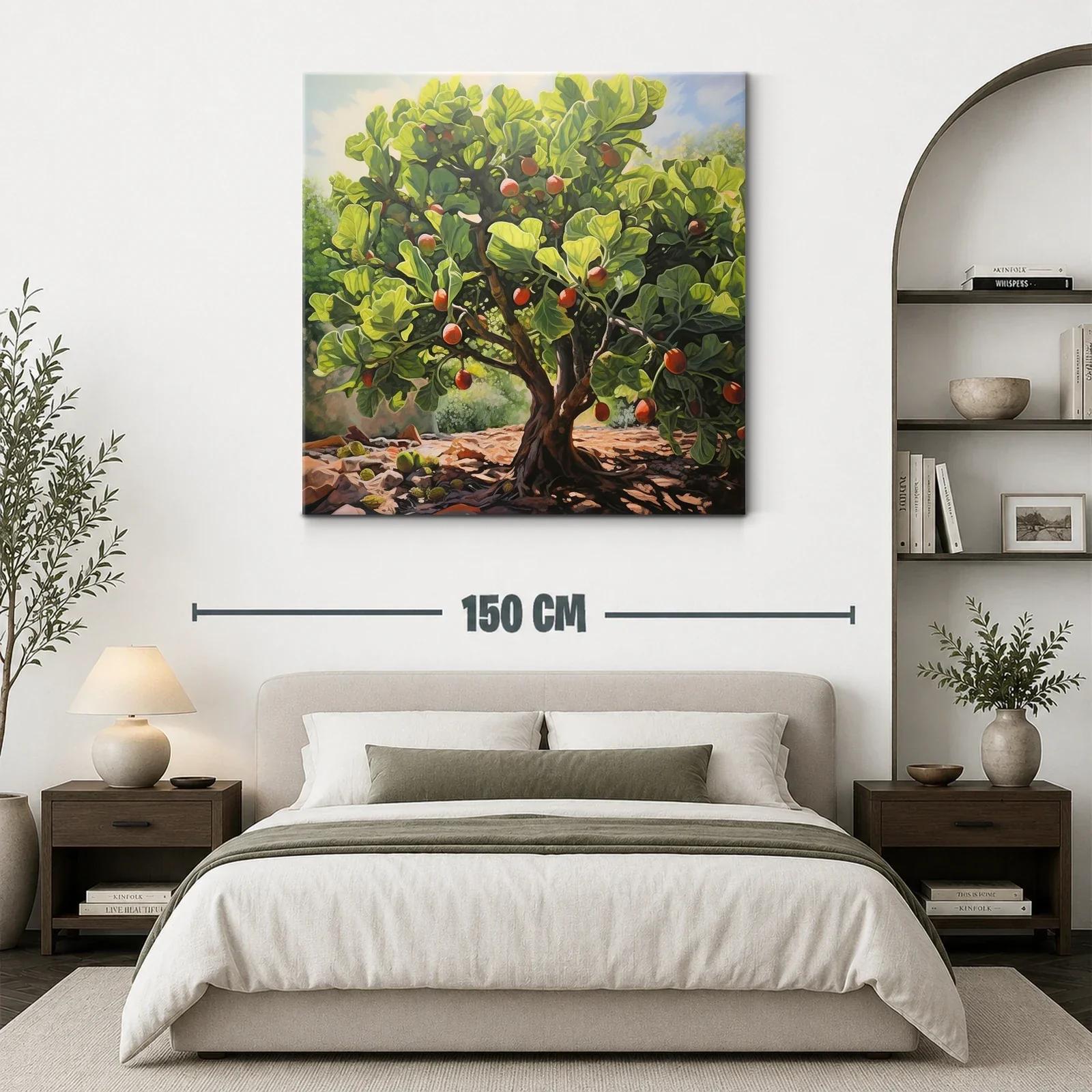 Árbol frutal iluminado con hojas y frutos vibrantes — miniatura 3