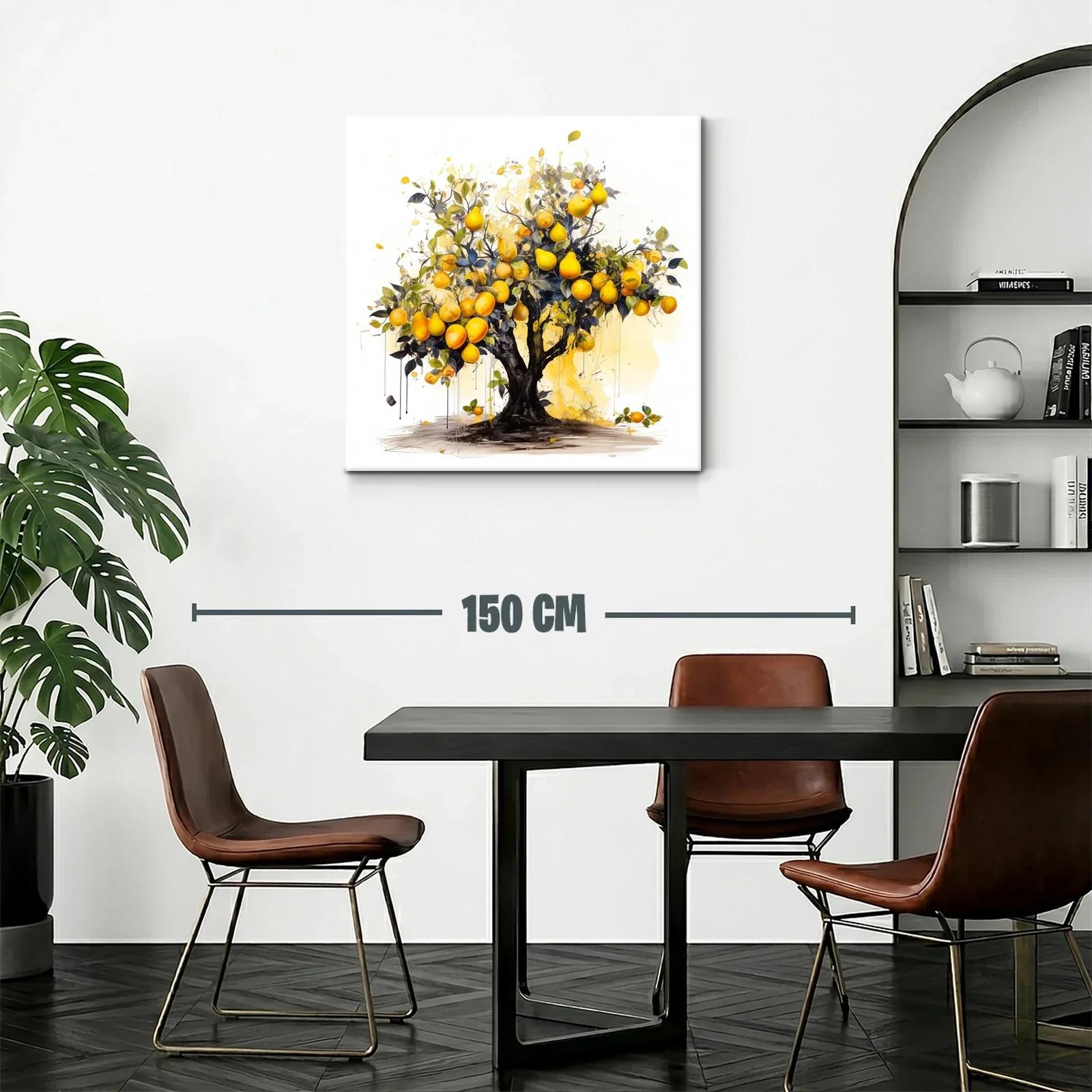 Árbol frutal vibrante con frutos dorados y hojas verdes — miniatura 2