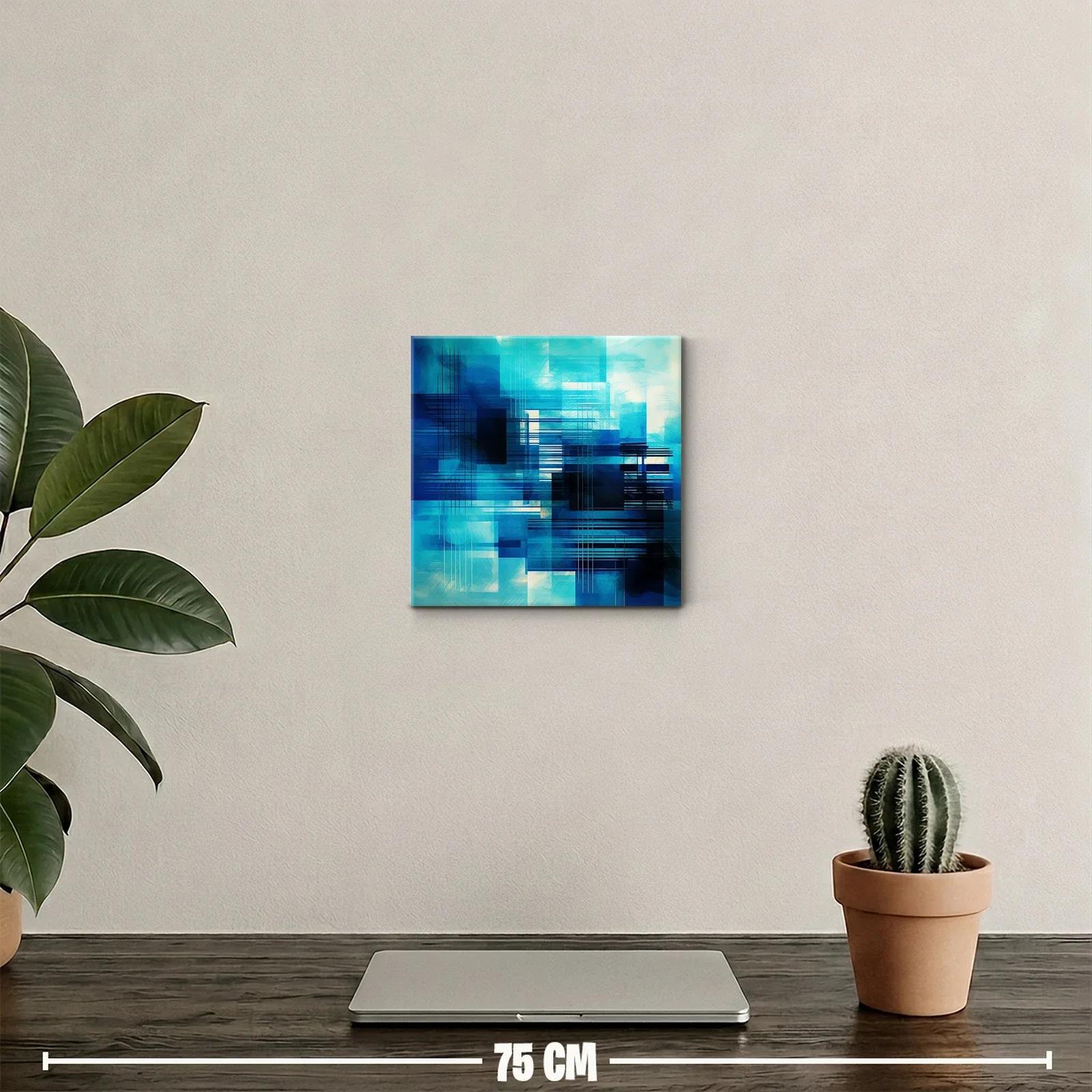 Composición abstracta en tonos azules y negros — miniatura 2