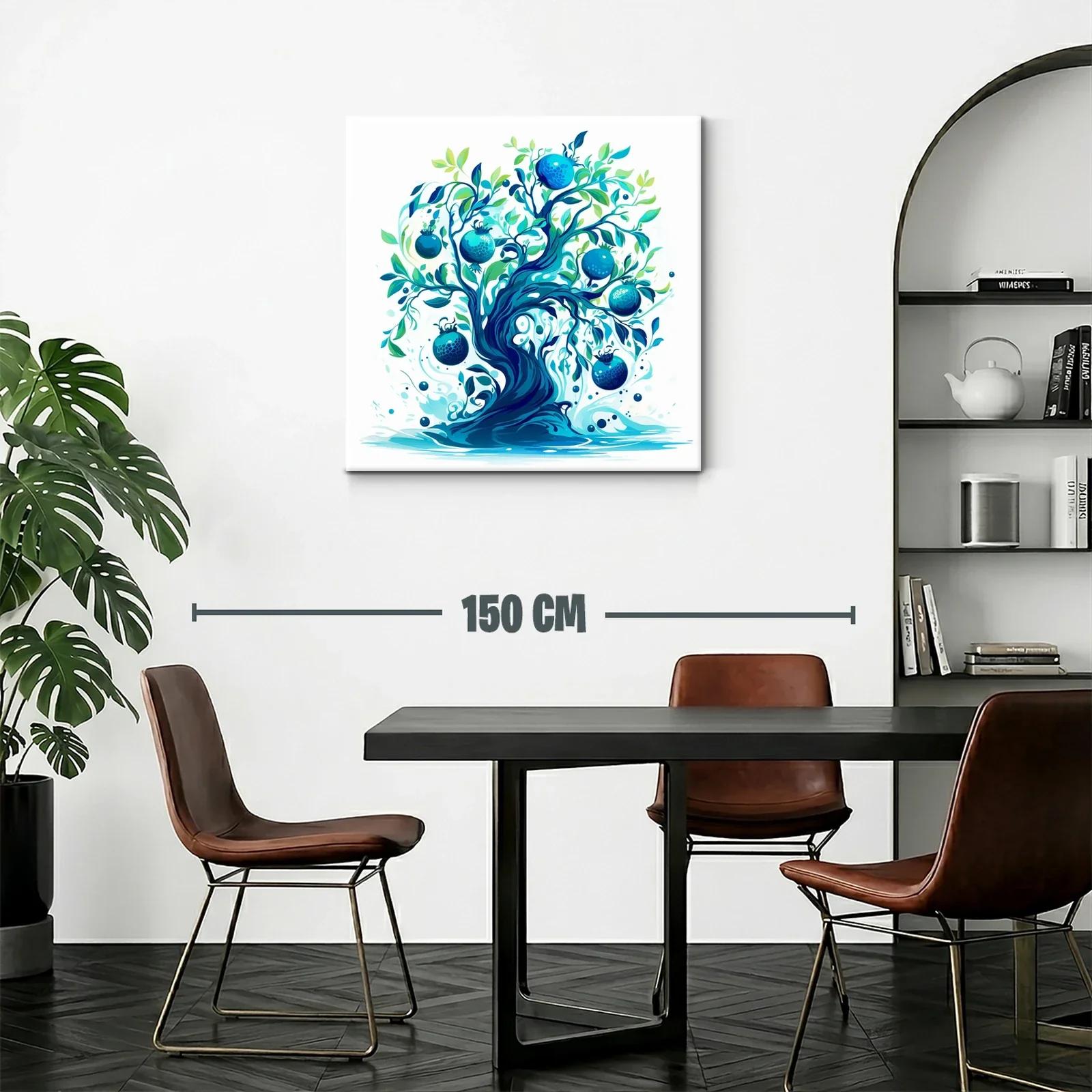 Árbol Azul con Granadas en Movimiento Natural — miniatura 2