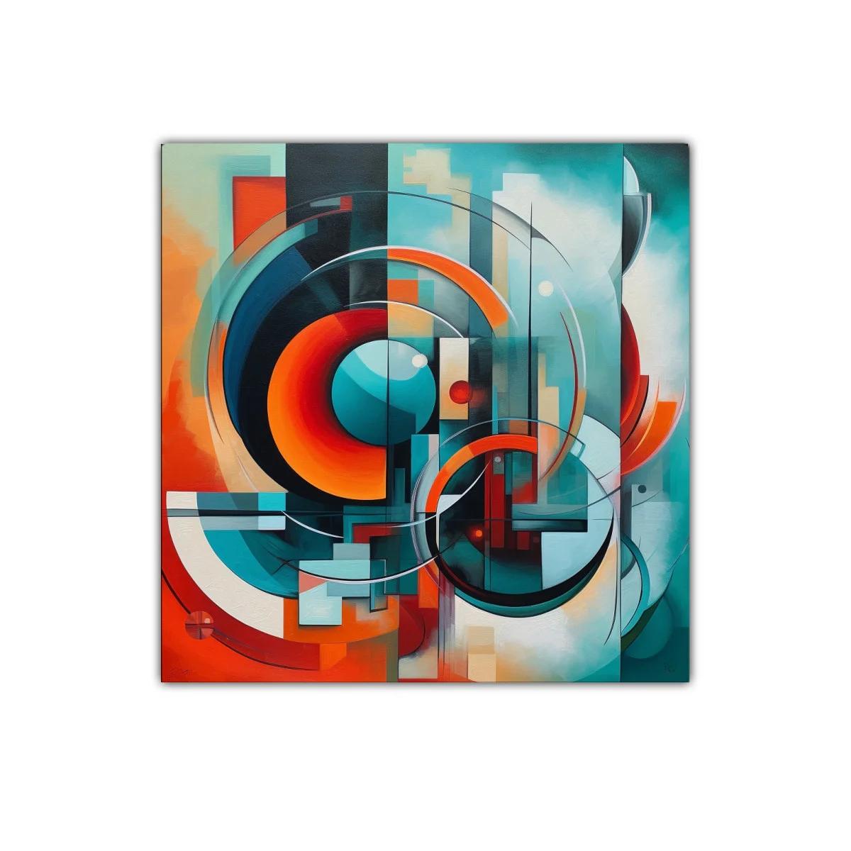 Composición abstracta con círculos y tonos vibrantes — imagen principal