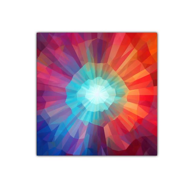 Explosión de color vibrante en patrón geométrico circular