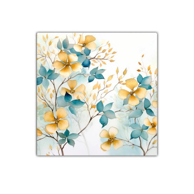 Cuadro floral con elegancia y tonos suaves naturales