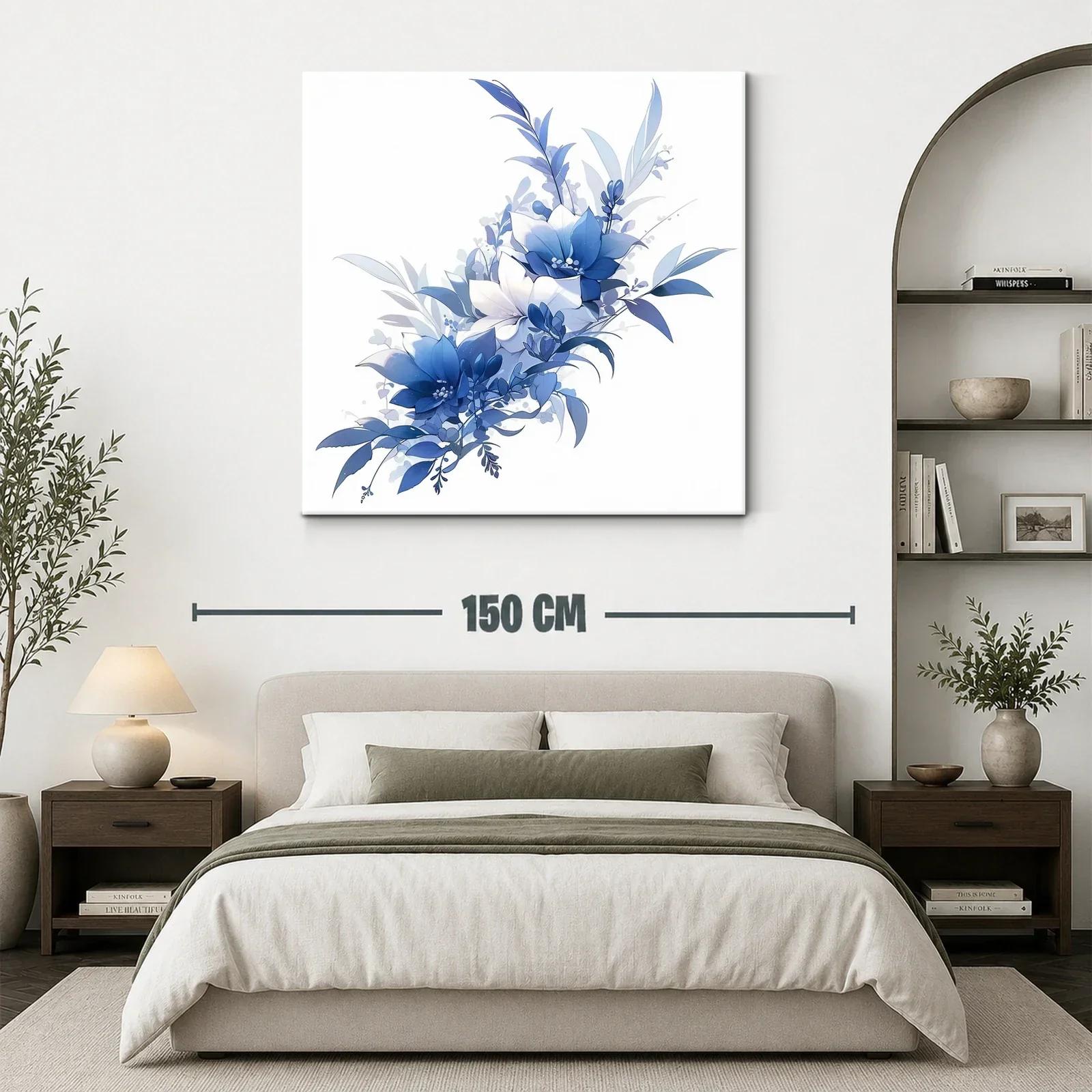 Composición floral elegante en tonos azules y blancos — miniatura 3