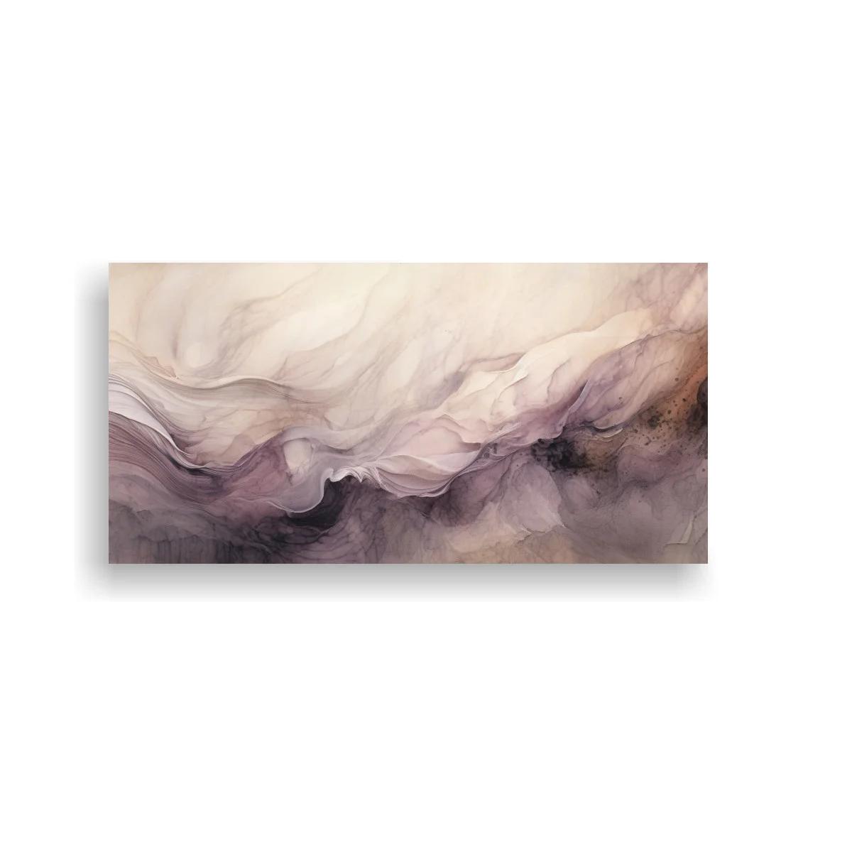 Cuadro nubes abstractas en bruma malva