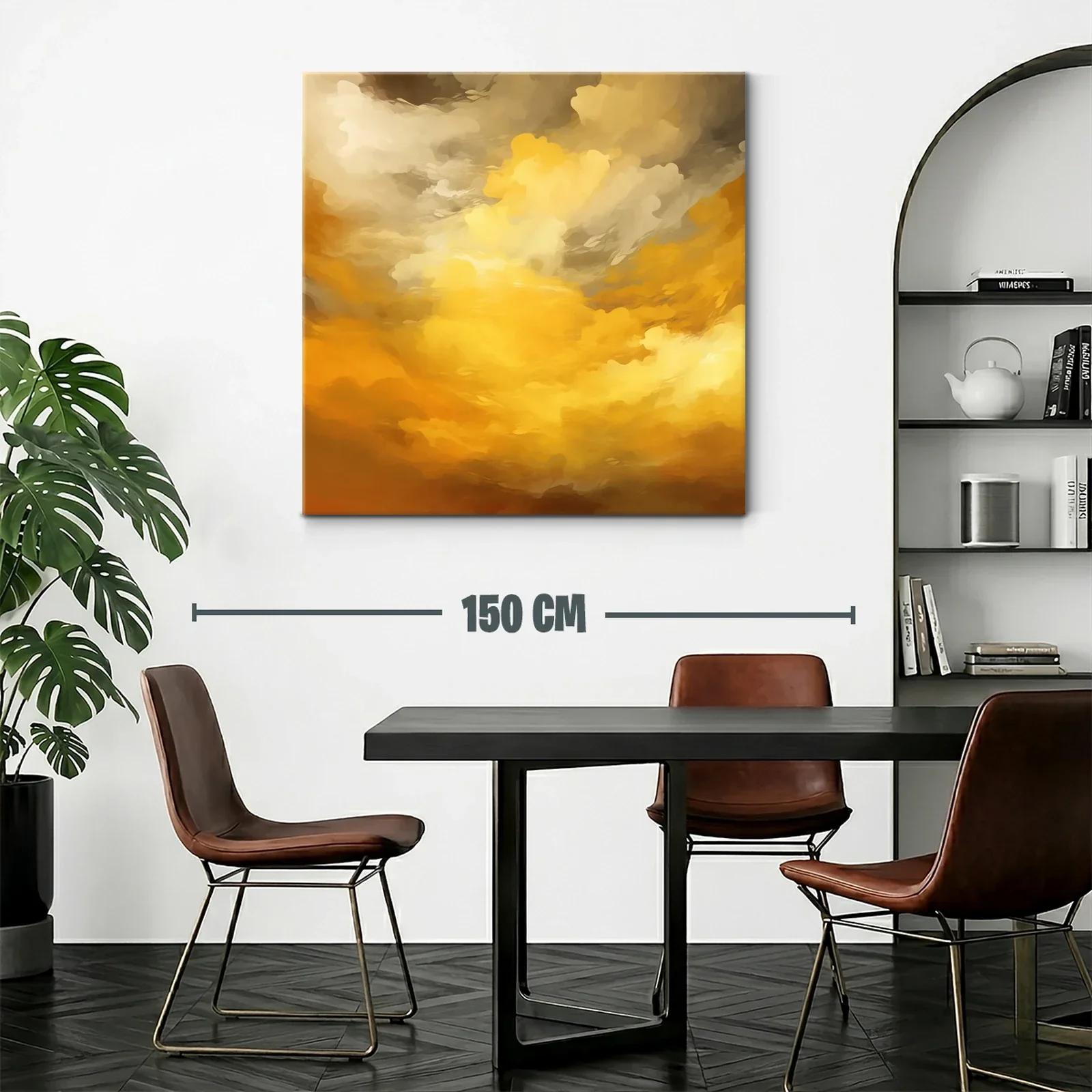 Atardecer dorado con nubes en movimiento y luz cálida — miniatura 2