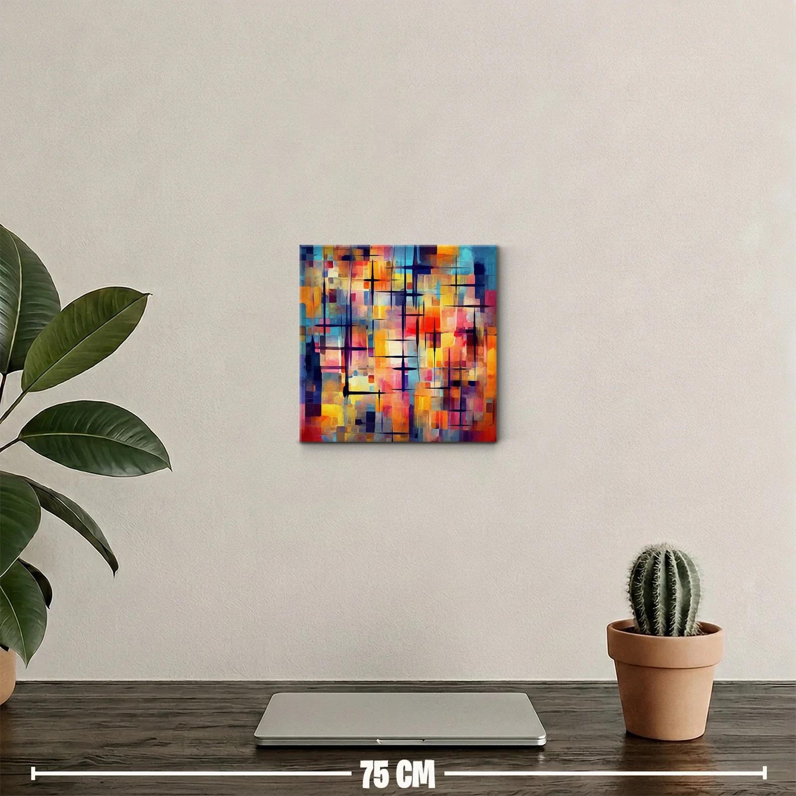 Composición abstracta con vibrantes líneas y formas geométricas — miniatura 2
