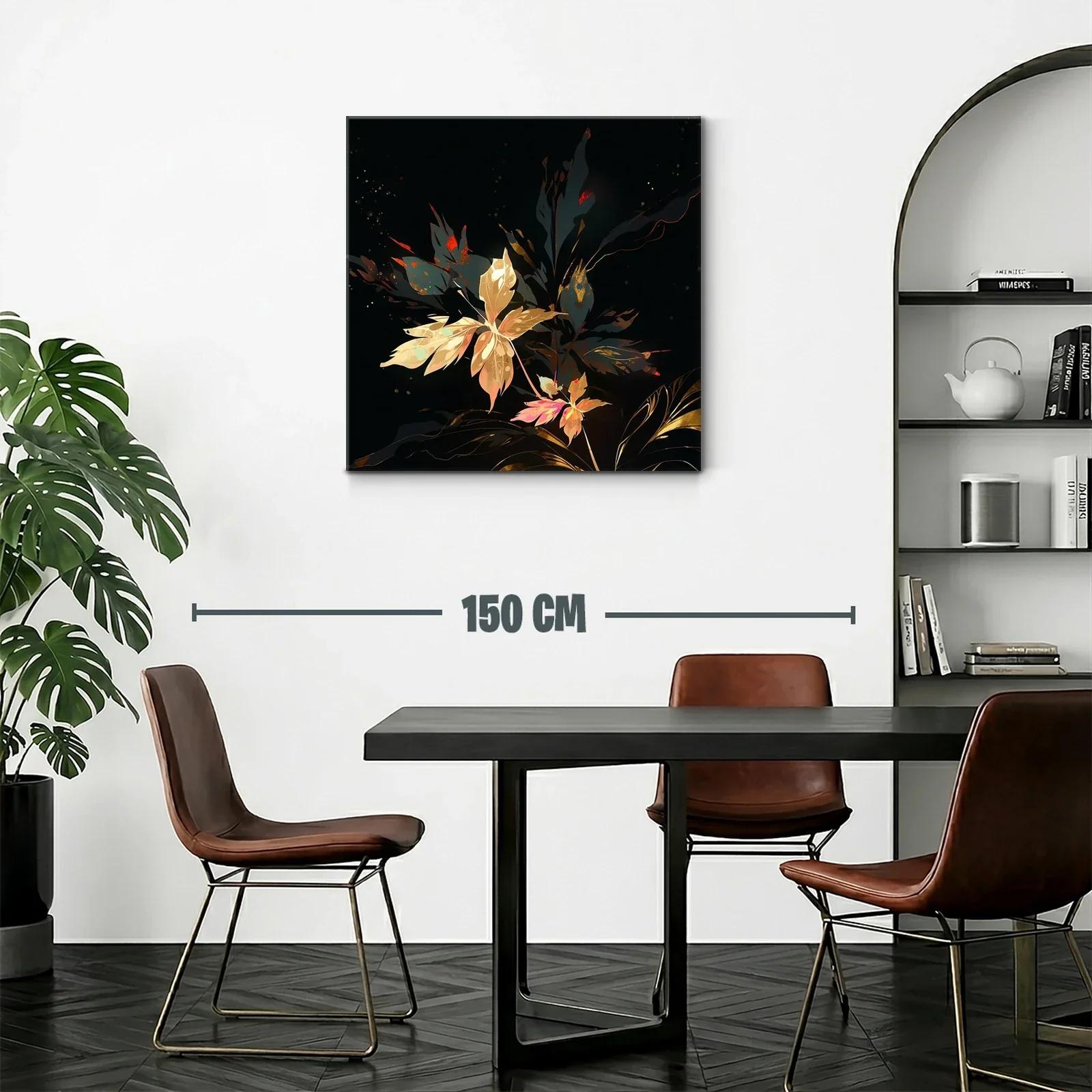 Elegancia botánica en tonos oro y negro para tu hogar — miniatura 2