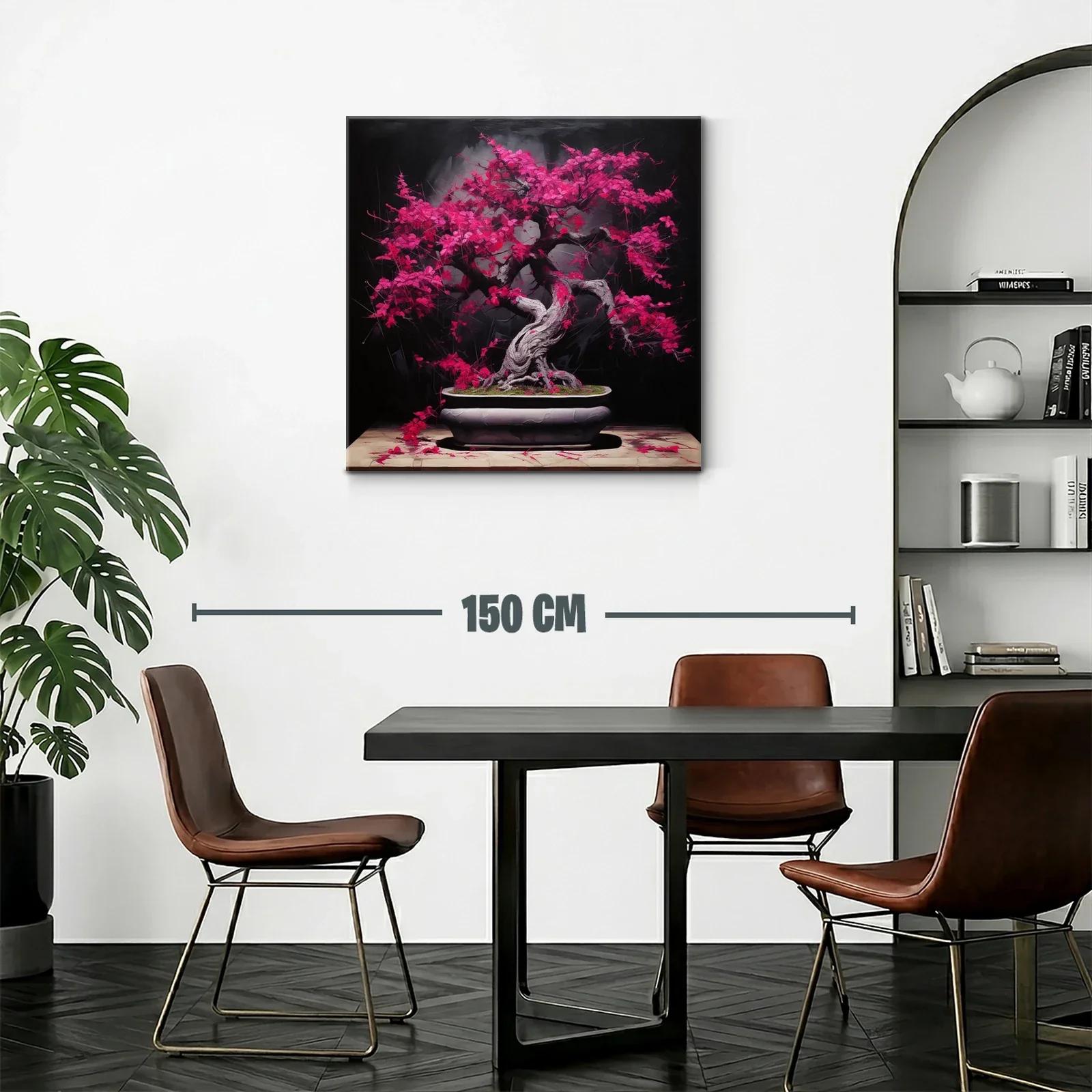 Bonsái con ramas vibrantes en tonos fucsias intensos — miniatura 2