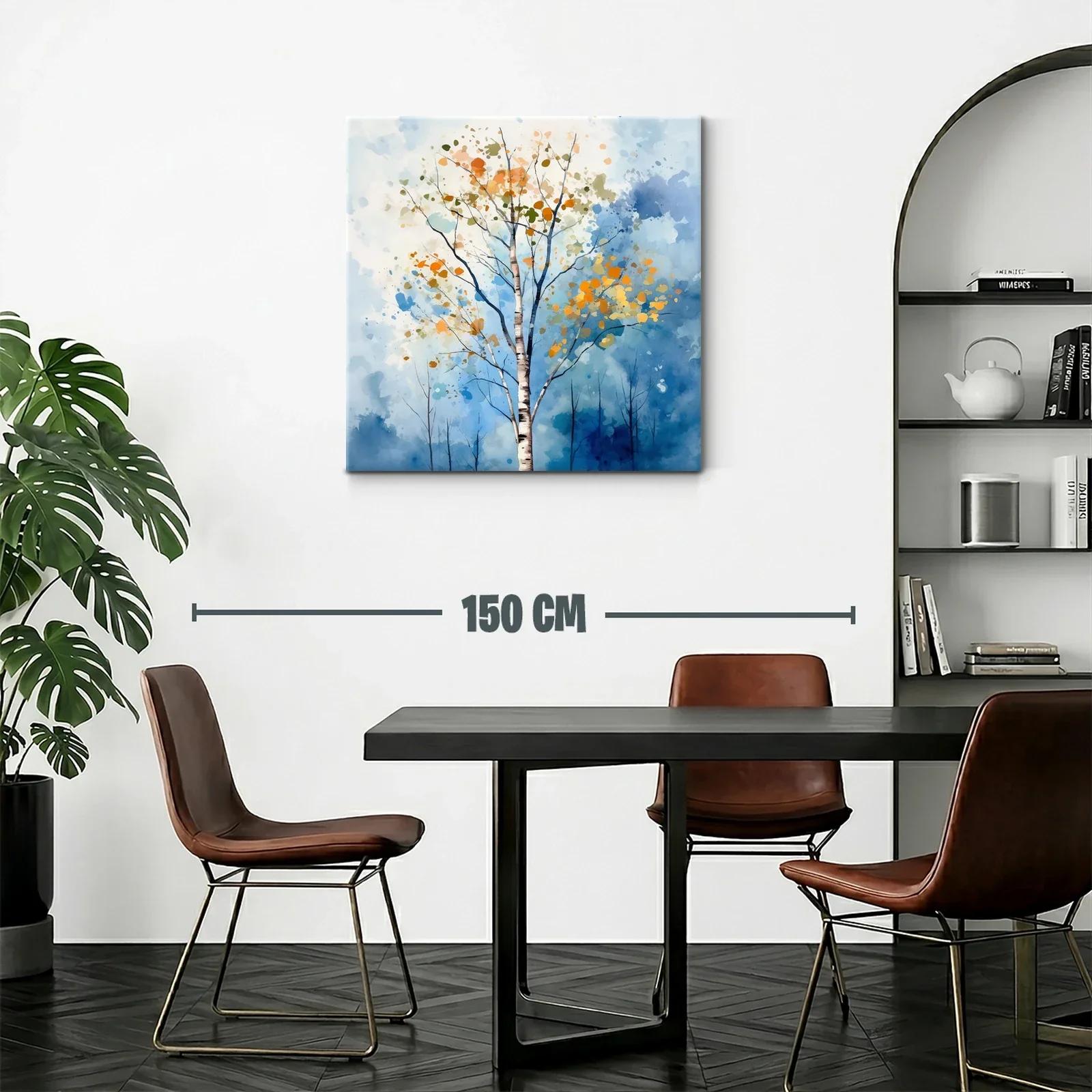 Árbol otoñal entre cielos azules y tonos cálidos — miniatura 2