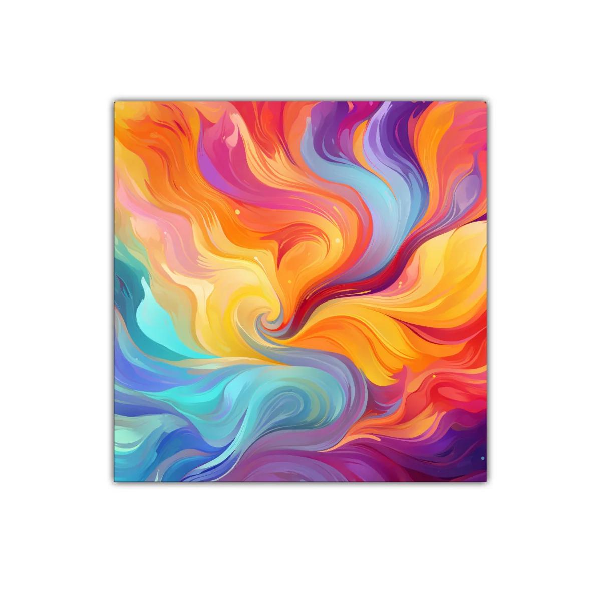 Cuadro abstracto con explosión de colores vibrantes y dinámicos — imagen principal