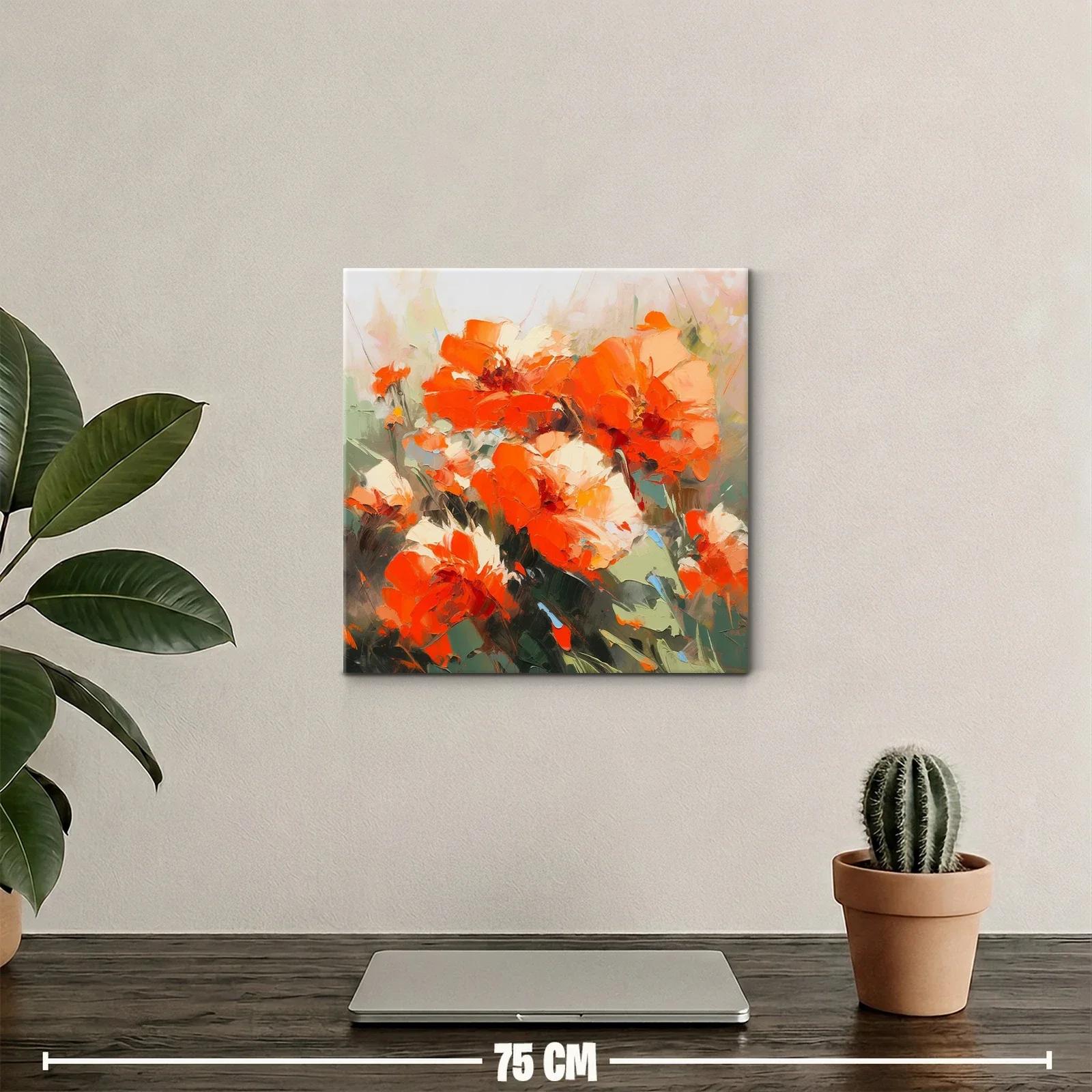 Impactante composición floral en tonos cálidos y vibrantes — miniatura 2