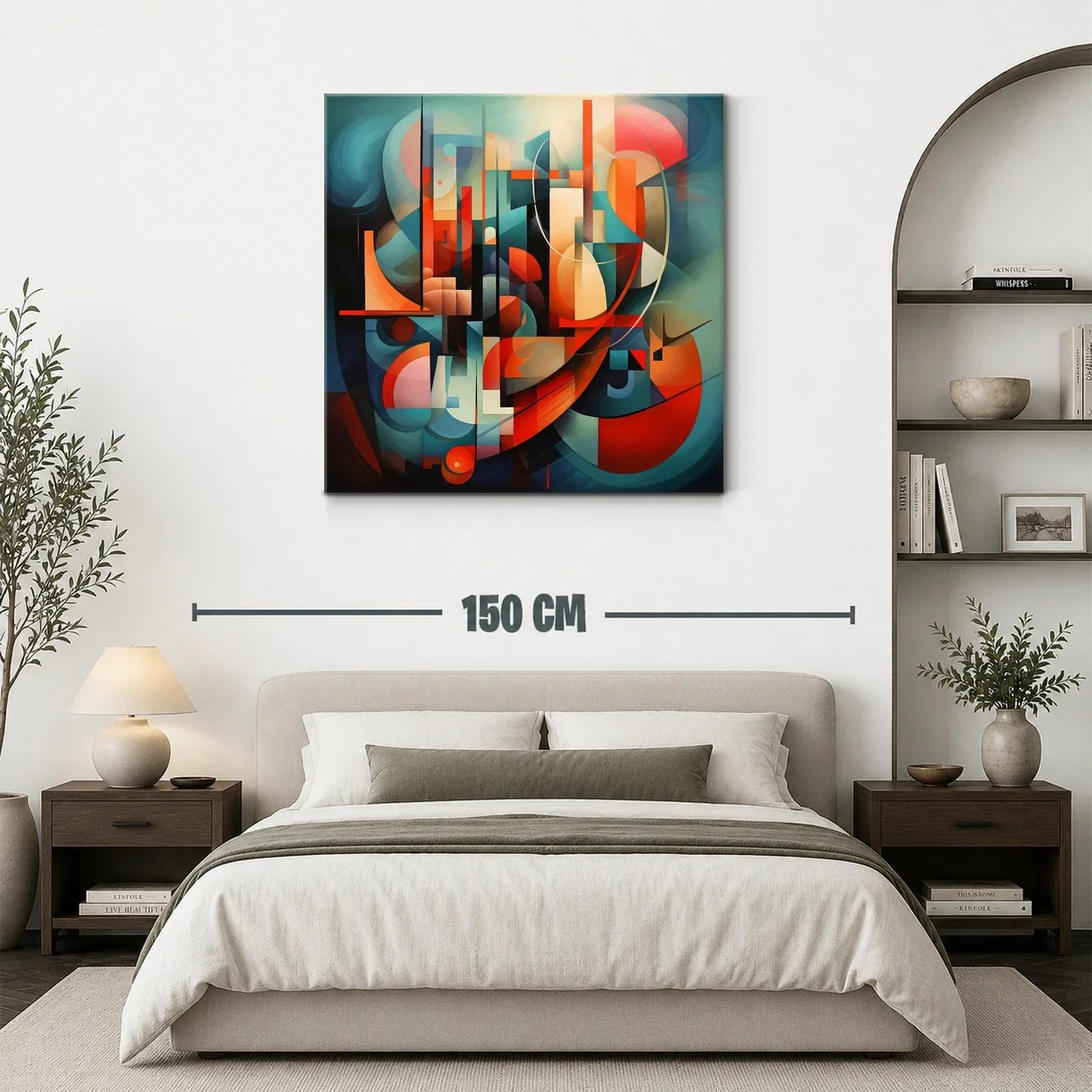 Composición abstracta con formas geométricas en tonos vivos — miniatura 3
