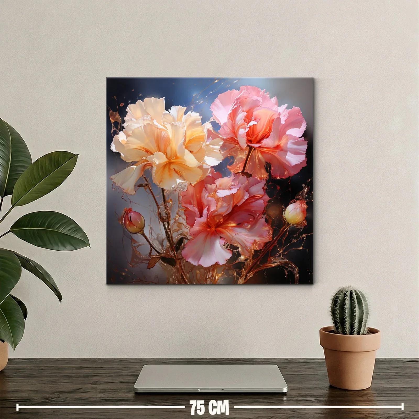 Cuadro floral con delicados tonos pastel y movimiento etéreo — miniatura 2