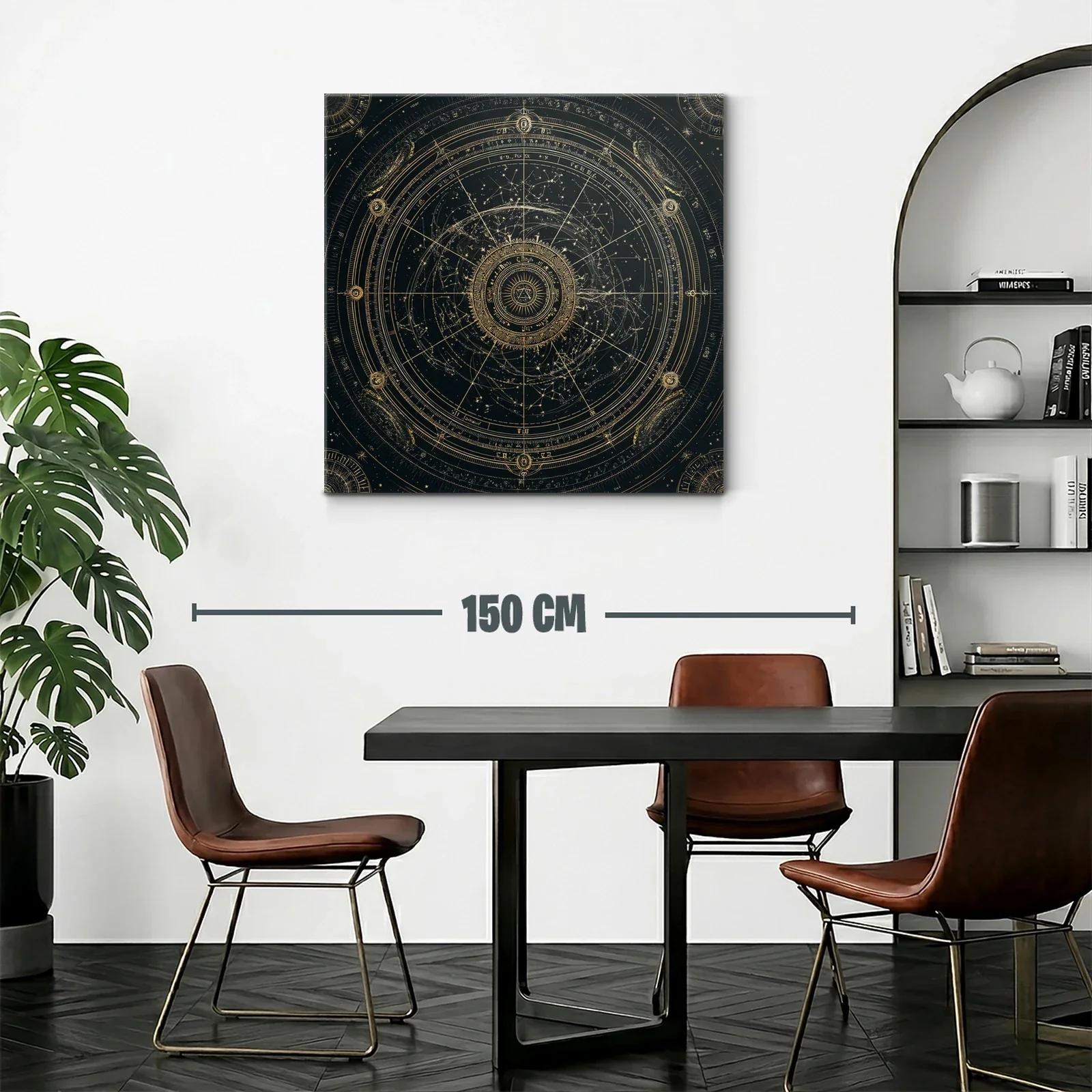 Diseño místico con constelaciones doradas sobre fondo oscuro — miniatura 2