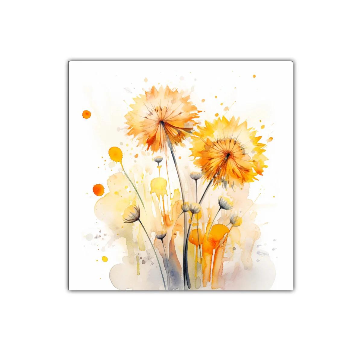 Cuadro decorativo con flores de tonos cálidos y suaves