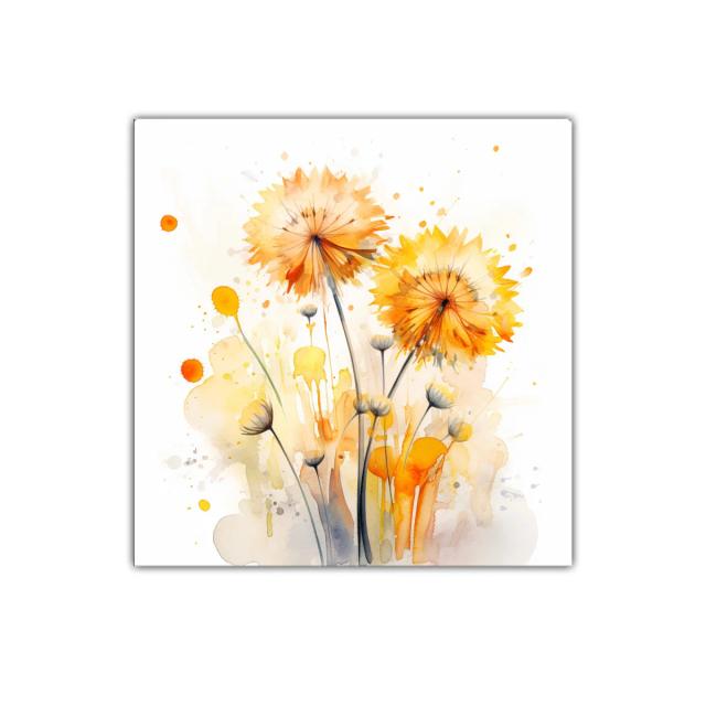 Cuadro decorativo con flores de tonos cálidos y suaves