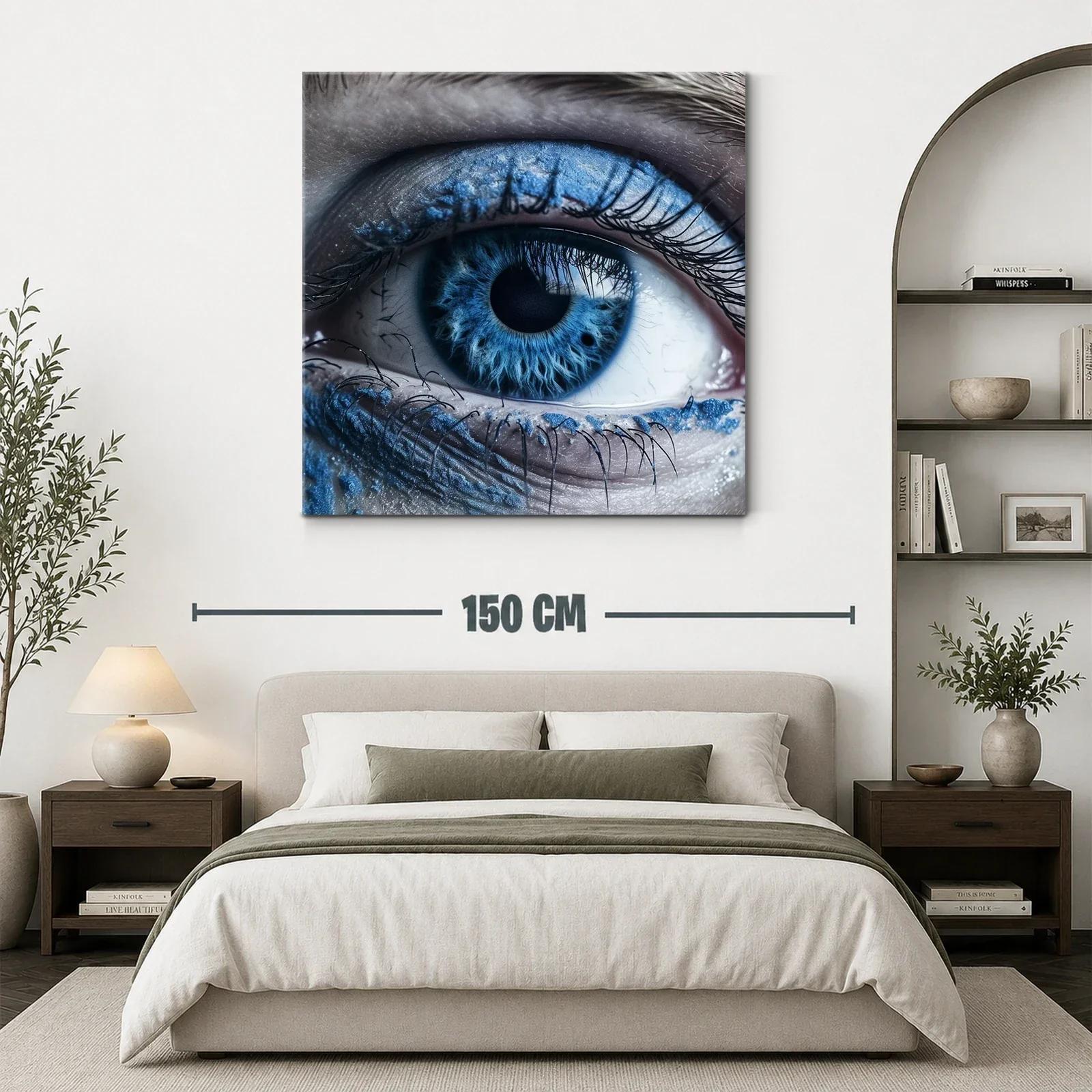 Impactante visión azul con detalles expresivos y textura — miniatura 3