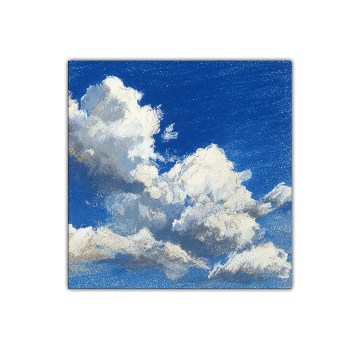 Cielo azul con nubes blancas esponjosas para decorar — miniatura 1