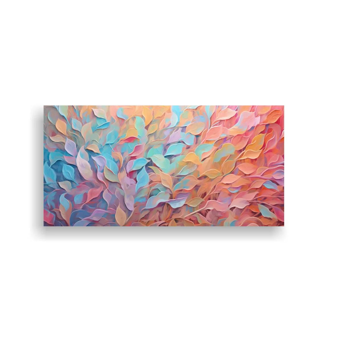 Cuadro pétalos superpuestos en tonos pastel