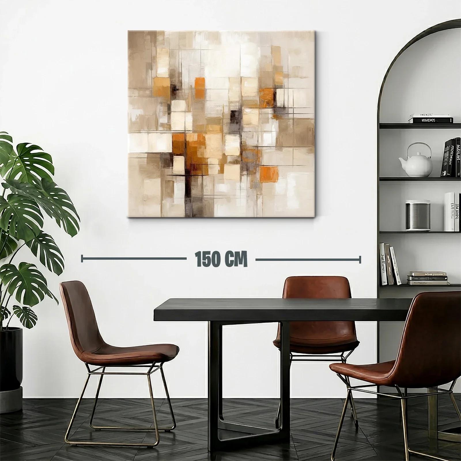 Composición abstracta cálida con formas geométricas — miniatura 2
