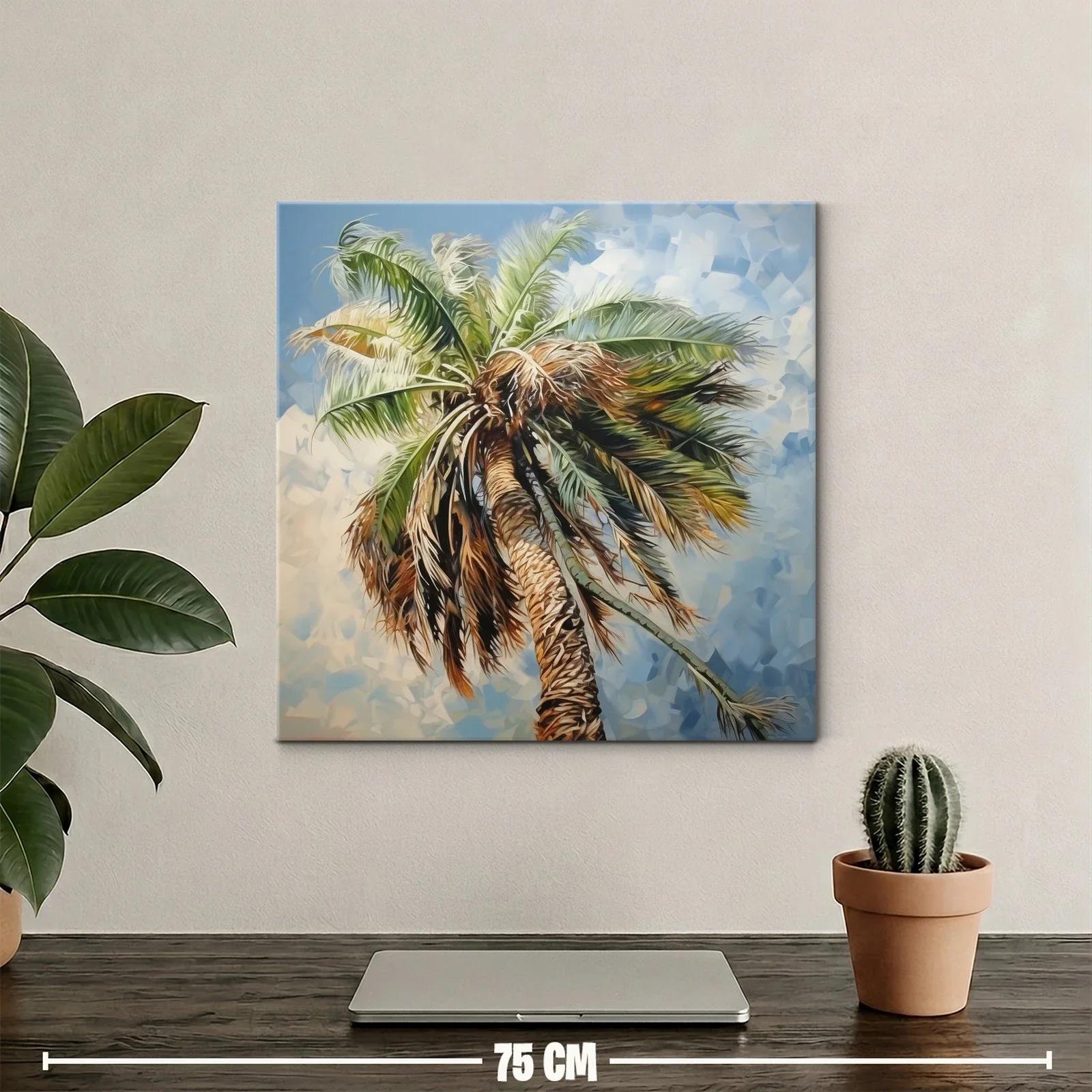 Palmera soleada con cielo azul brillante — miniatura 2