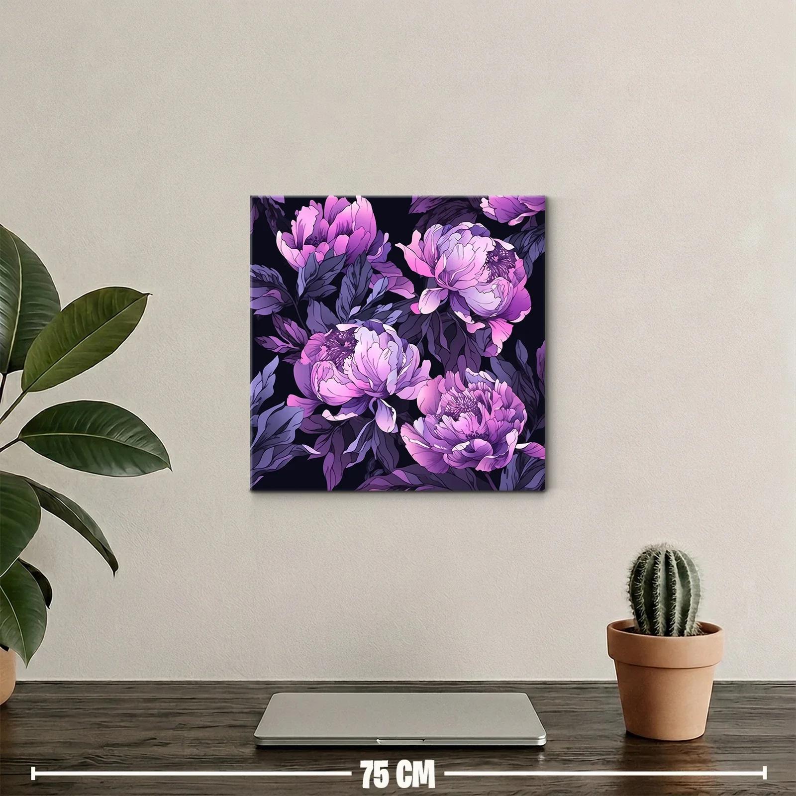 Flores violetas en un fondo oscuro elegante — miniatura 2