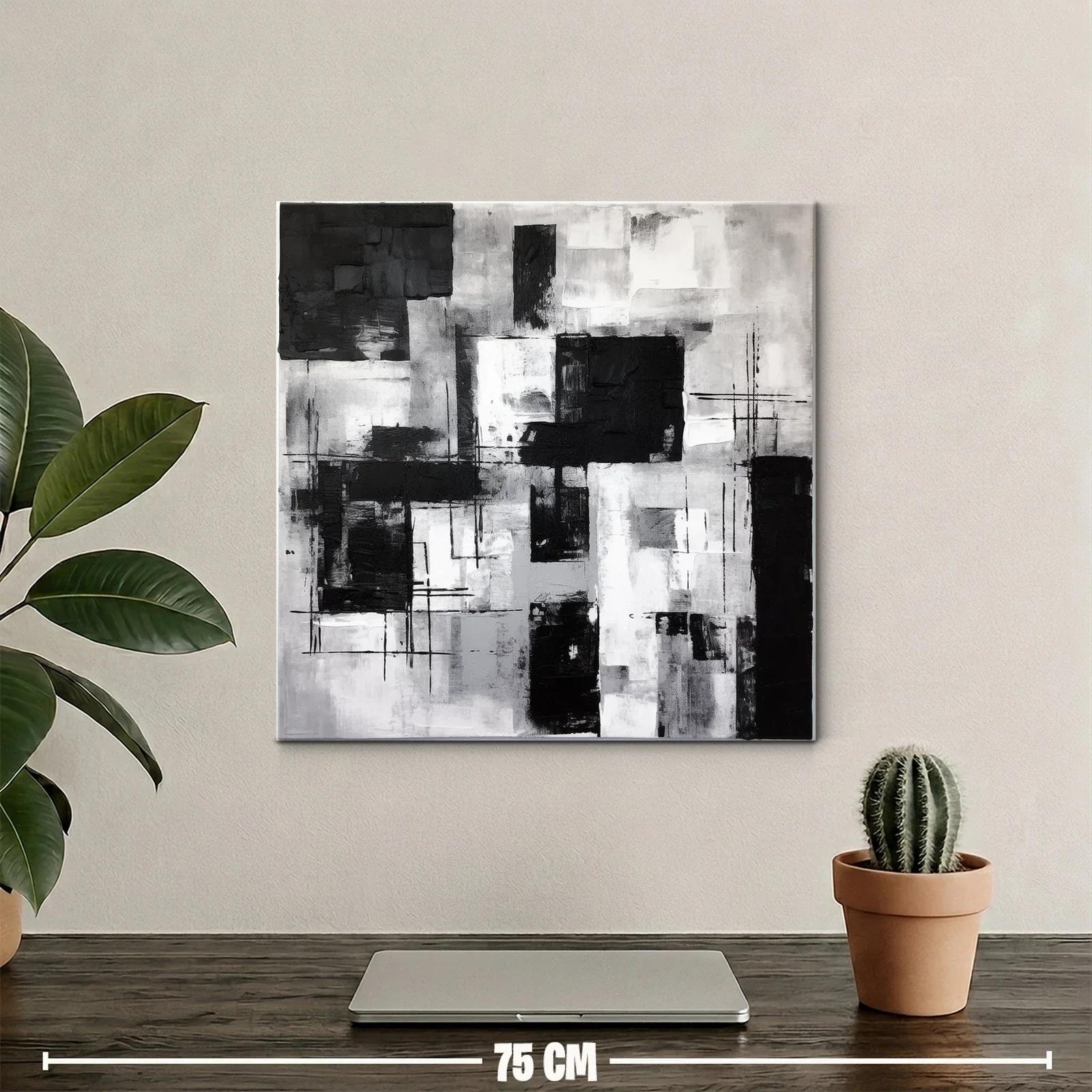 Composición abstracta en blanco negro y grises — miniatura 2