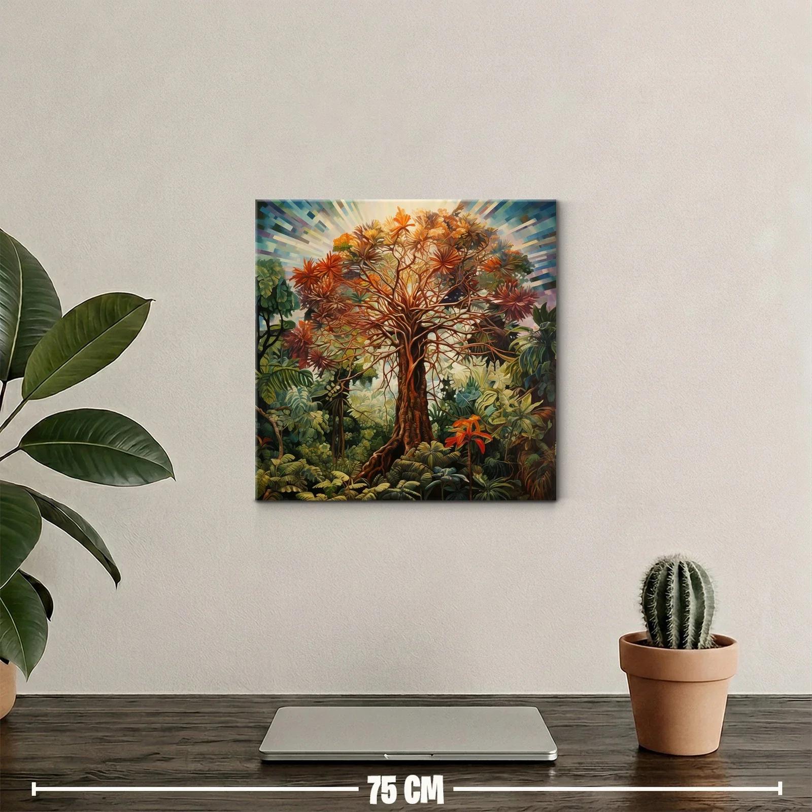 Árbol radiante en vibrante paisaje natural tropical — miniatura 2