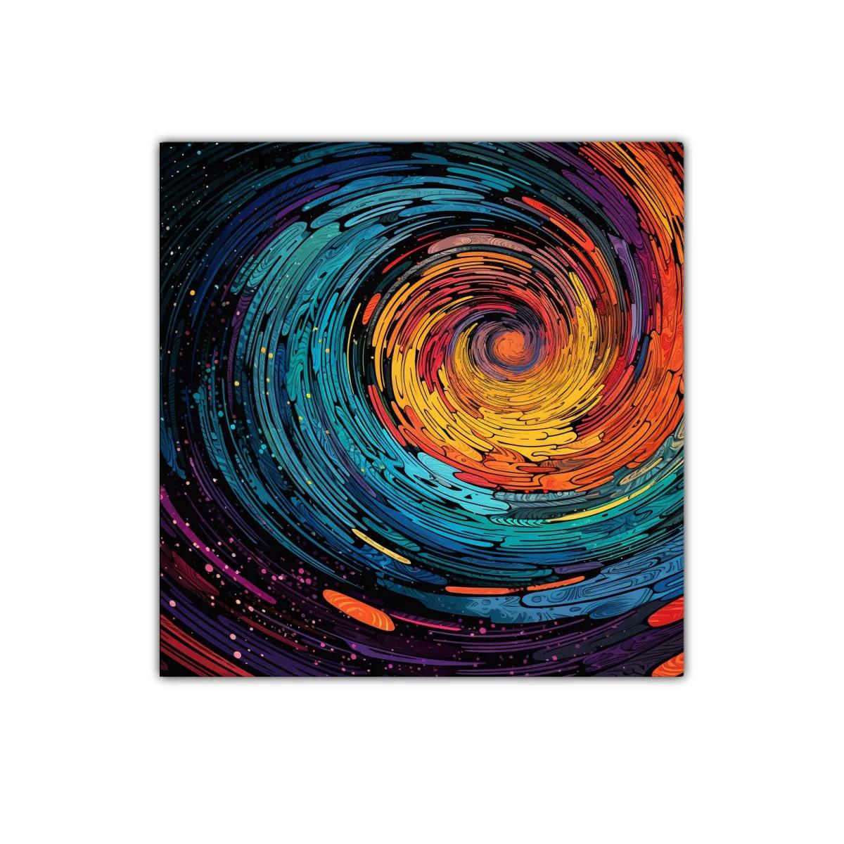 Cuadro decorativo espiral de colores vibrantes y dinámicos