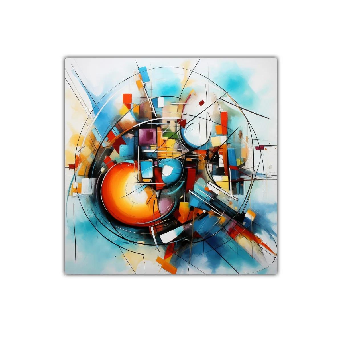 Composición abstracta con formas geométricas y colores vibrantes — imagen principal