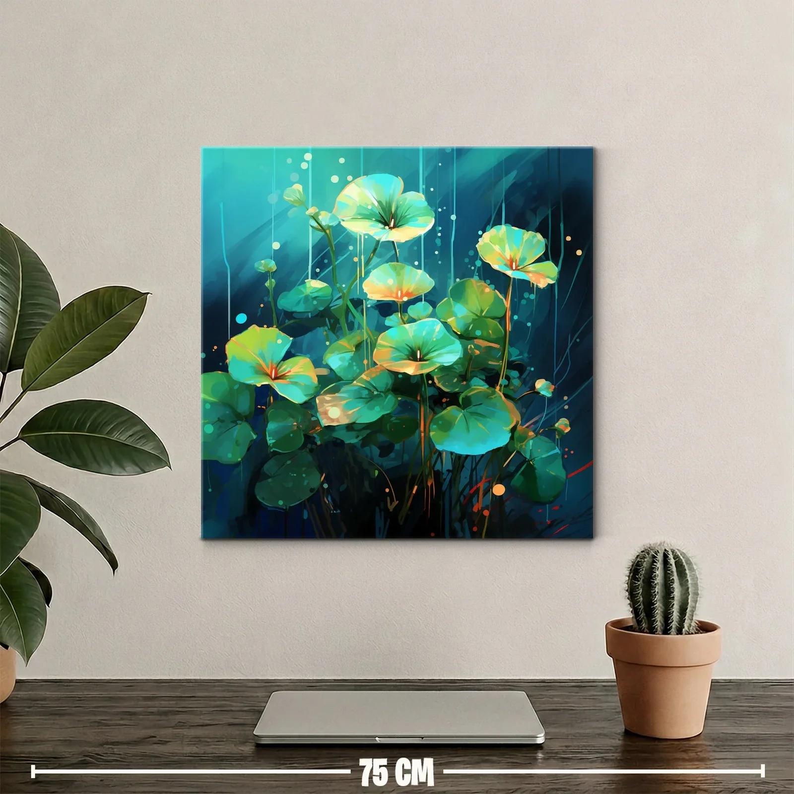 Elegancia natural con flores en tonos azul y verde — miniatura 2